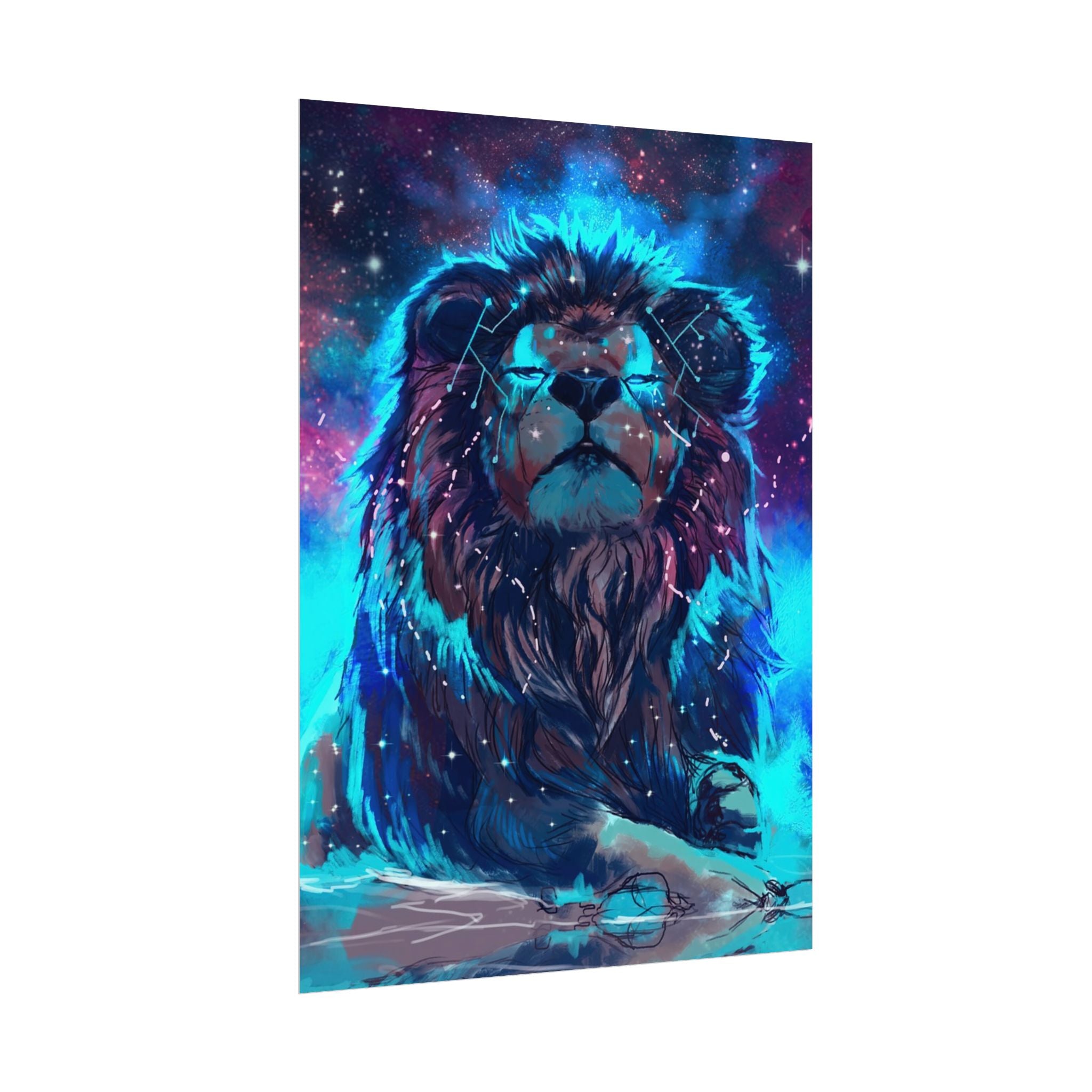poster-print-lion-wall-art-fantasy-leon-living-room-decor-lion-wall-decor-lion-poster-jungle-animal-art-print-wildlife-safari