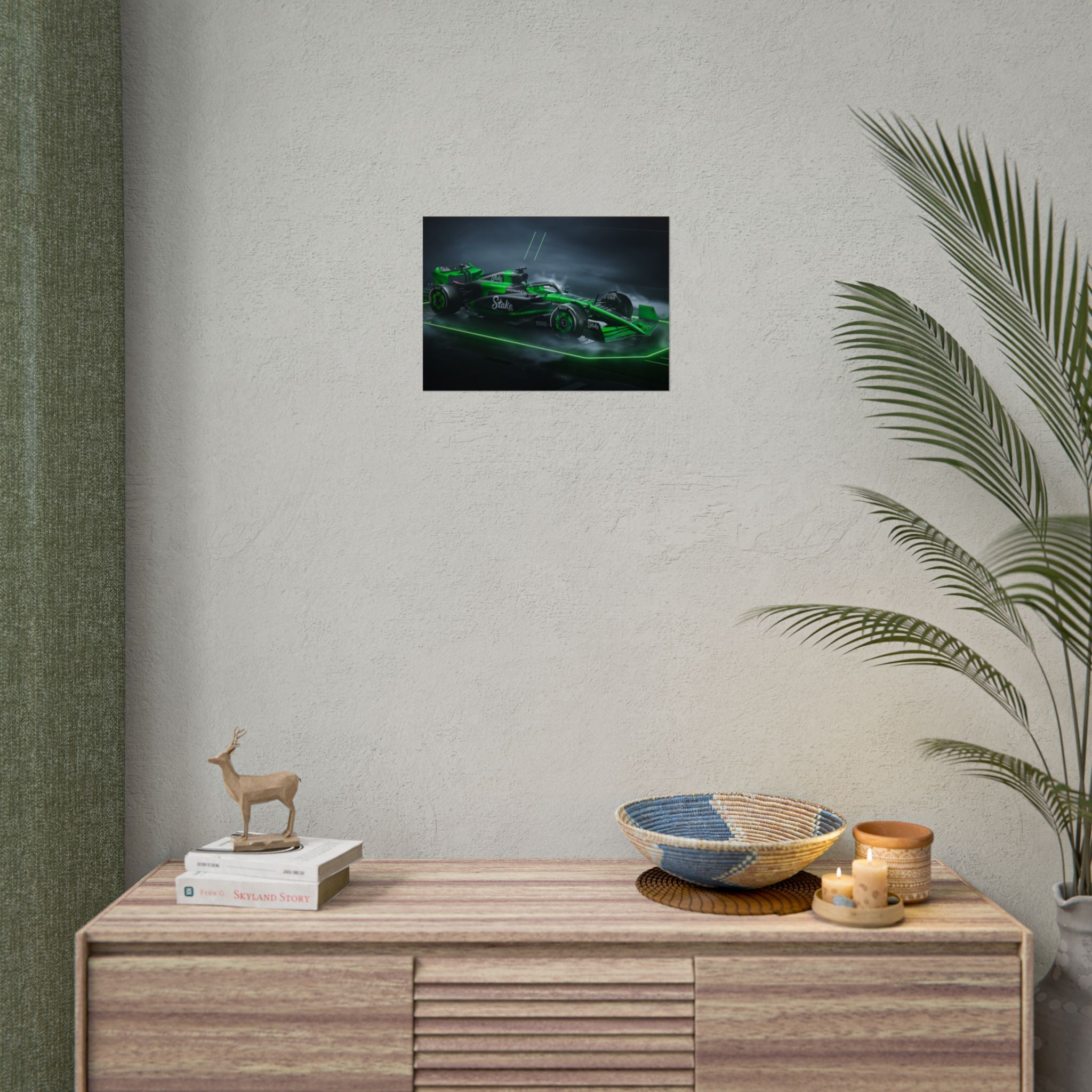 green-formula-1-car-poster-print-formula-one-cars-formula-1-gift-formula-1-poster-formula-1-wall-art-wall-decor-room-decor