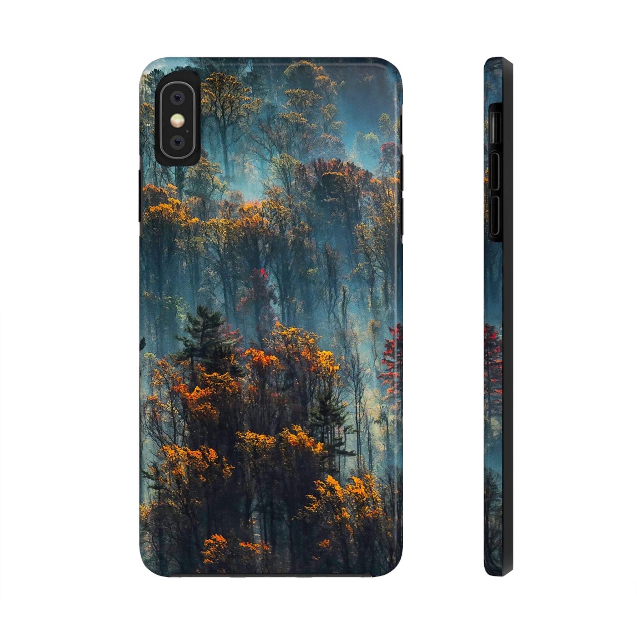 iphone-tough-case-misty-forrest-foggy-fall-iphone-covers-protective-smartphone-cover-nature-lover-gift-adventure-accessory