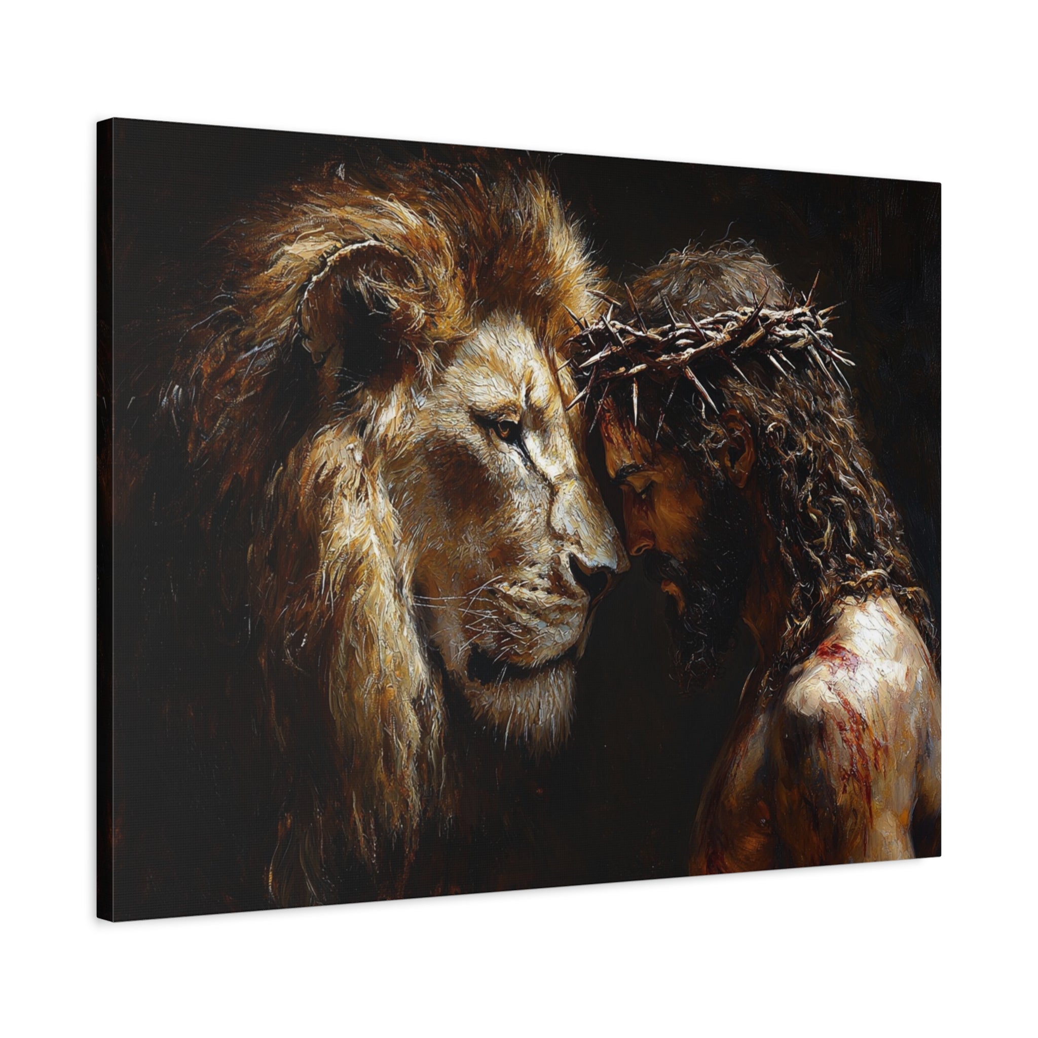 canvas-print-jesus-and-lion-wall-art-christian-home-decor-religious-wall-hanging-inspirational-artwork-gift-for-him-biblical-