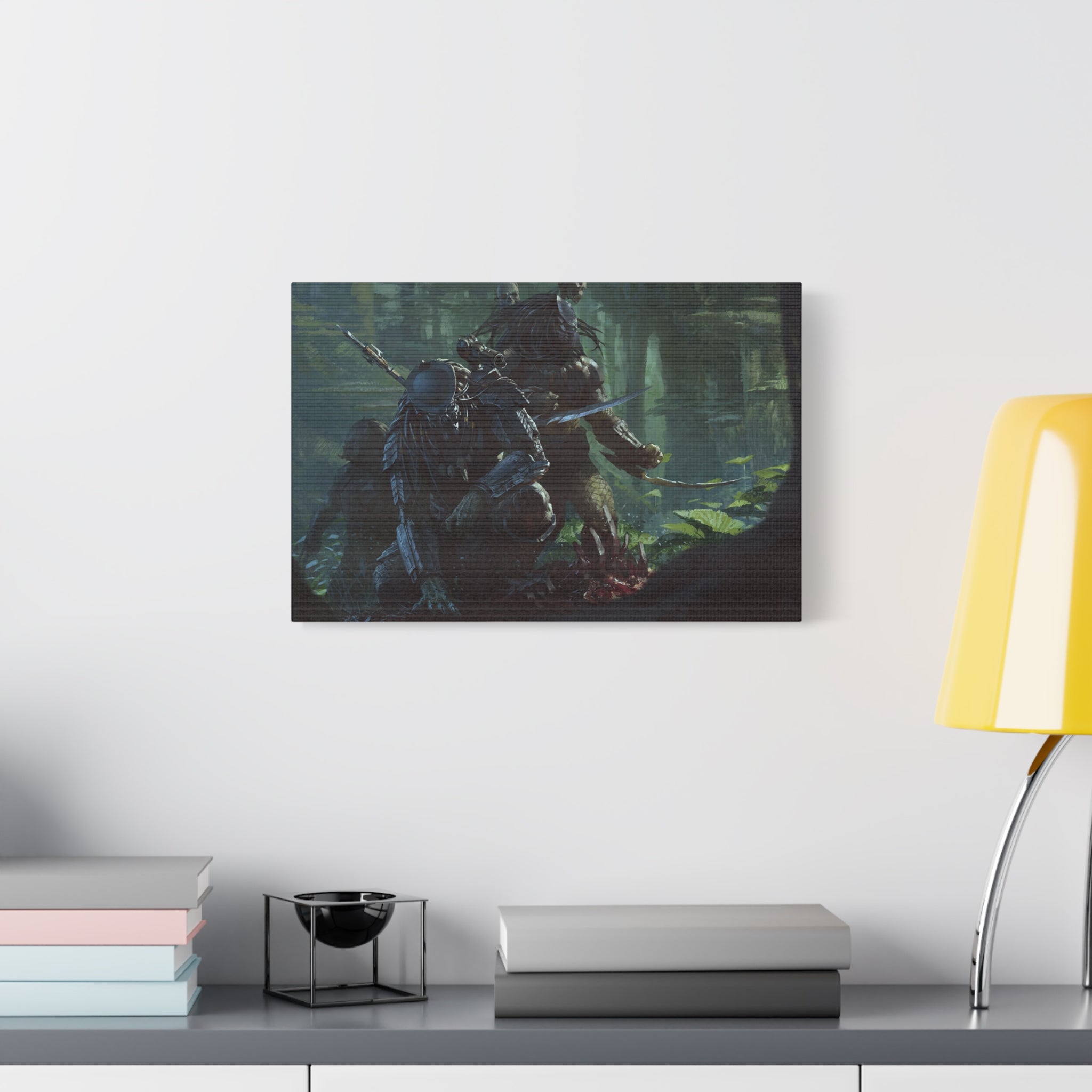 canvas-art-predator-alien-art-xenomorph-matte-canvas-print-stretched-wall-art-1-25-poster-sci-fi-home-decor