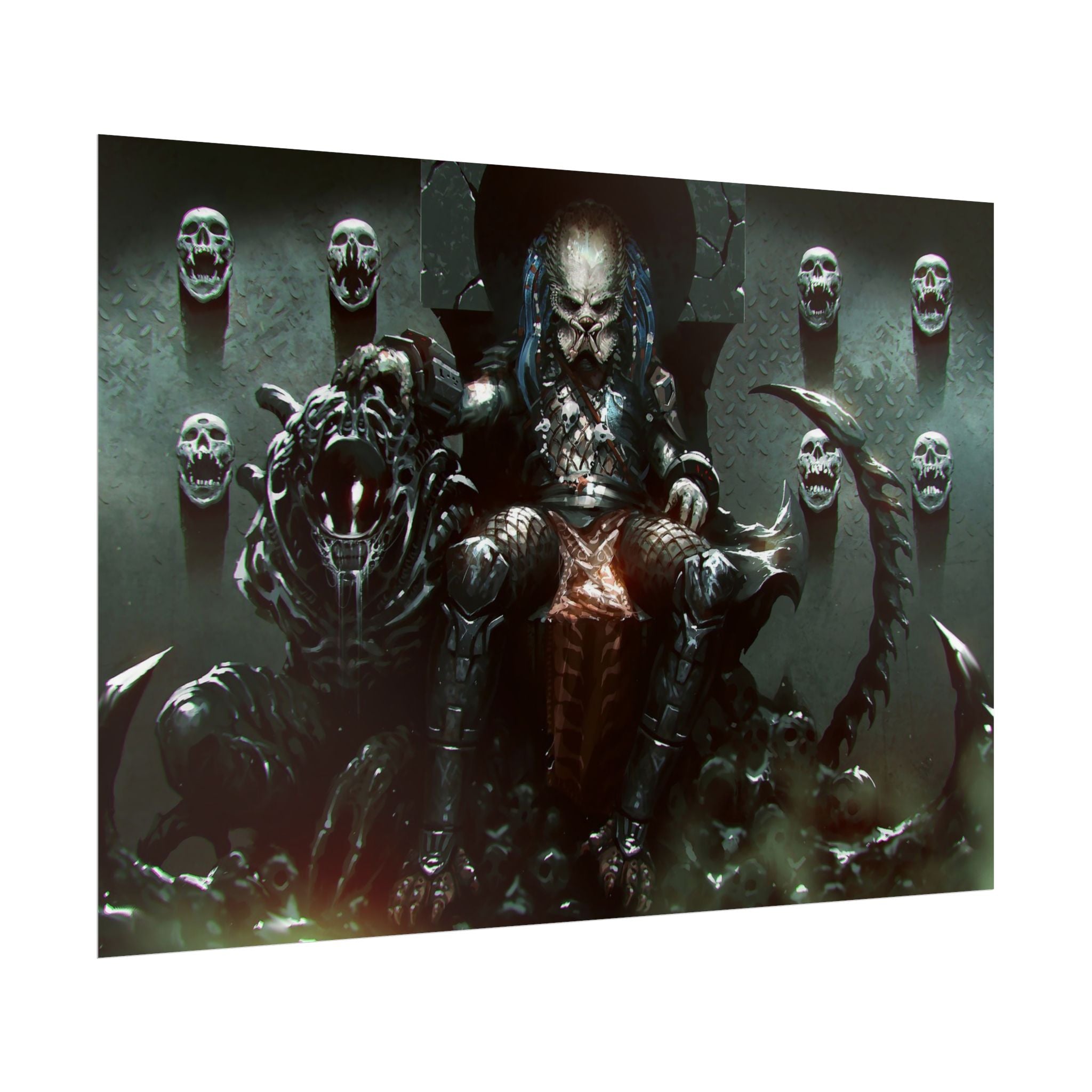 predator-alien-poster-art-xenomorph-movie-poster-print-alien-wall-art-sci-fi-home-decor-geek-wall-decor