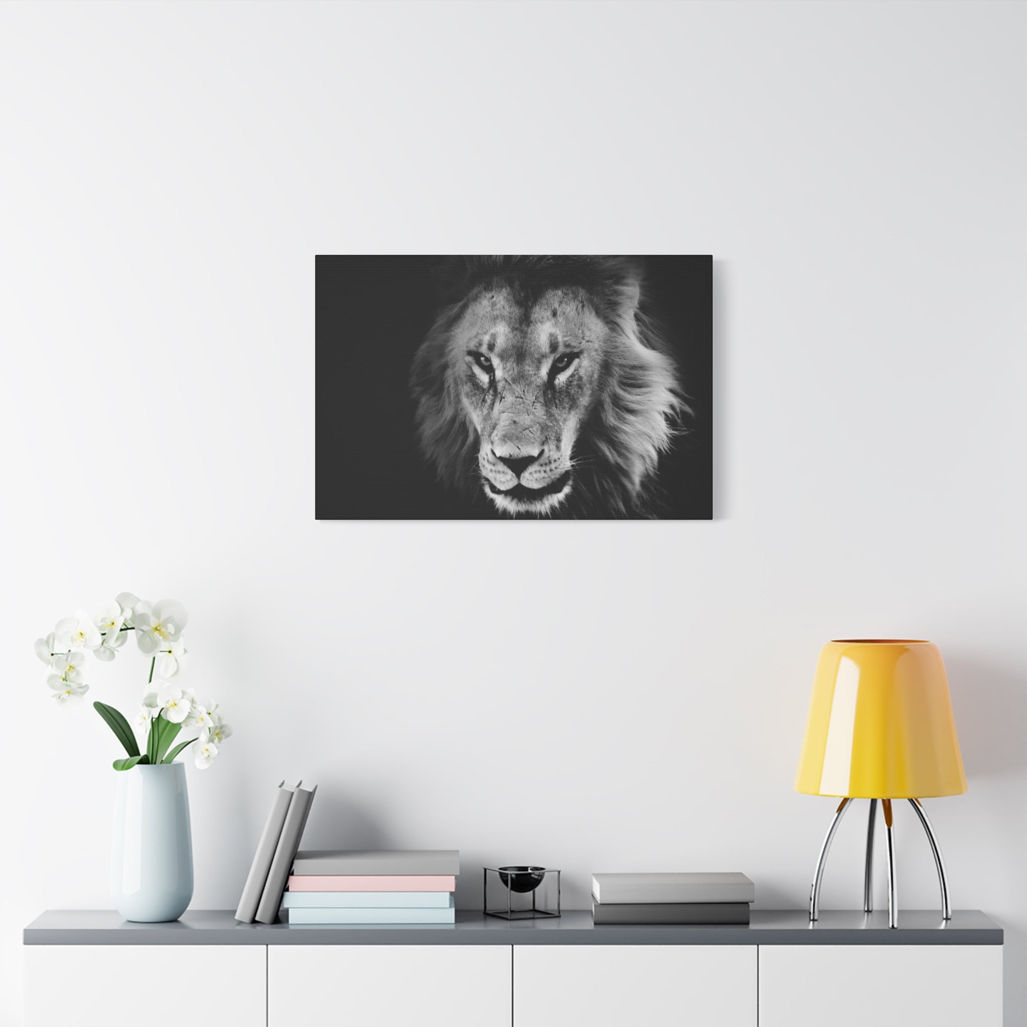canvas-print-lion-wall-art-black-and-white-living-room-decor-matte-stretched-lion-poster-jungle-animal-art-print-wildlife-saf