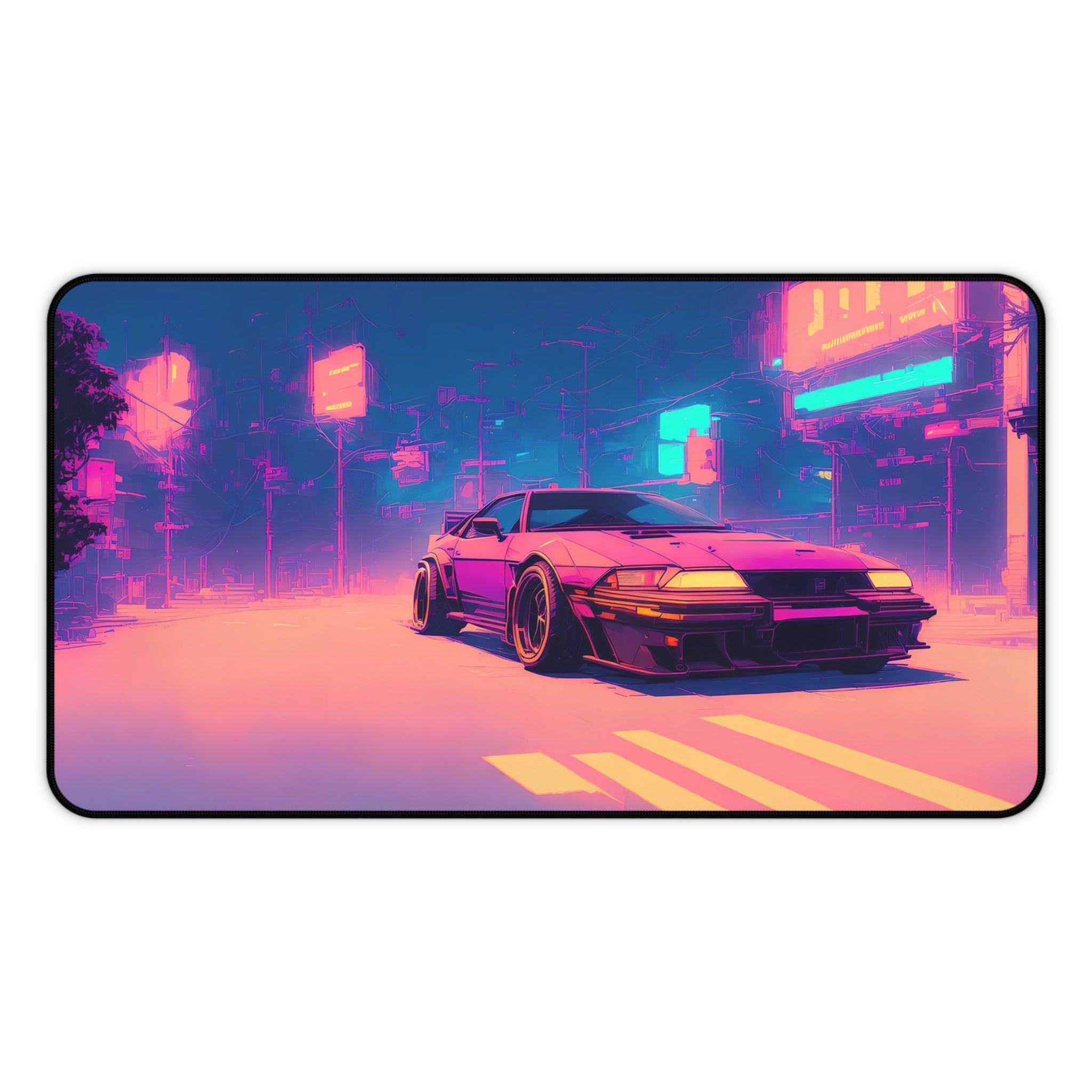 sports-car-sci-fi-city-vaporwave-mouse-pad-retrowave-city-desk-mat-neon-synthwave-desk-pad-vaporwave-neon-colors