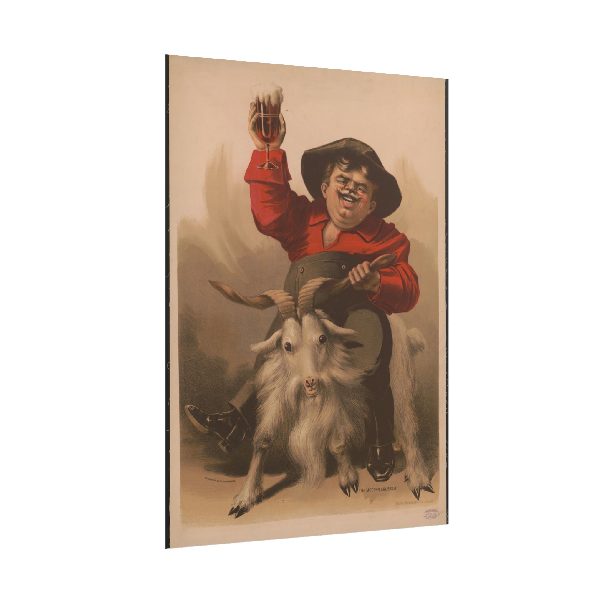 vintage-poster-print-modern-crusader-beer-wall-art-bar-decor-living-room-decor-alcohol-gift-poster-gift-fun-wall-art