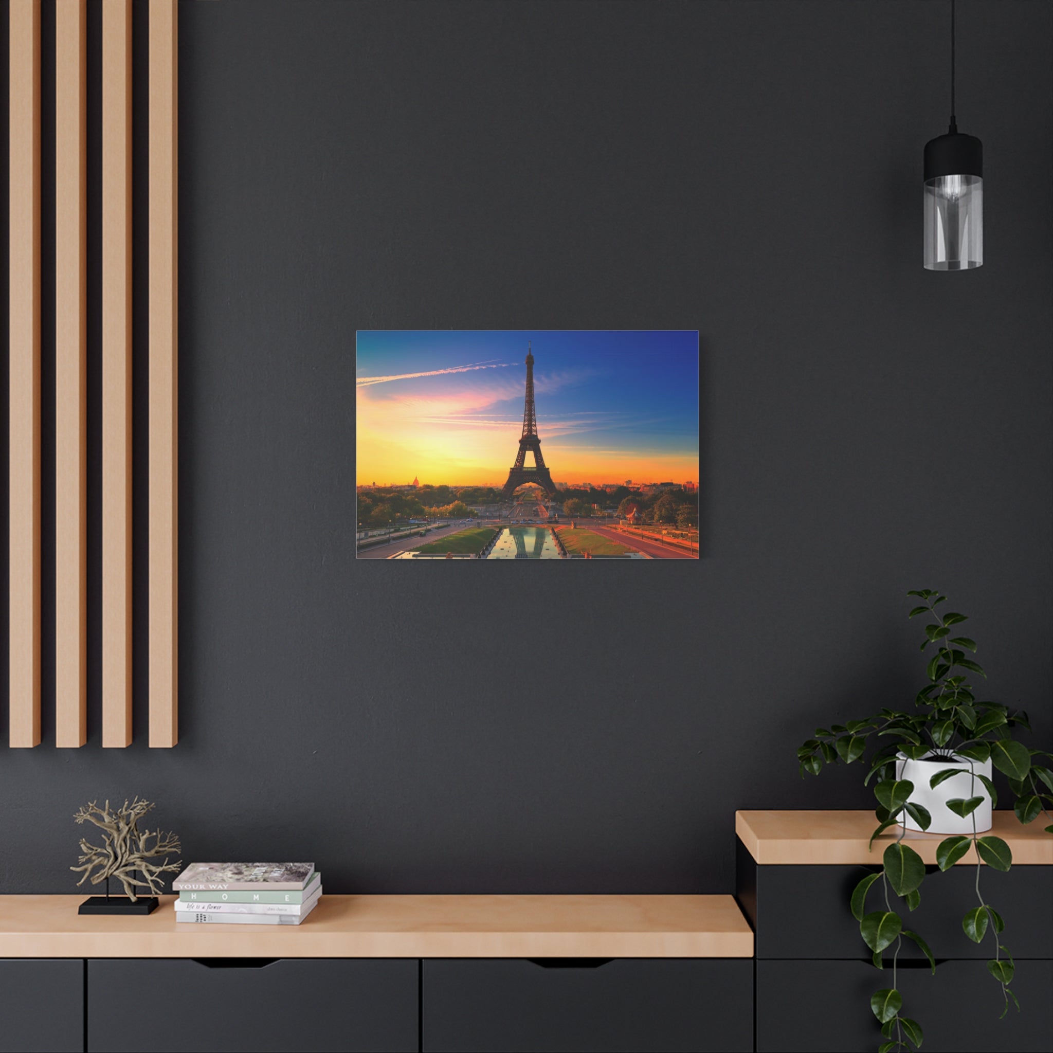 canvas-wall-art-paris-sunset-france-matte-stretched-print-beautiful-landscape-home-decor-room-decor-wall-hanging-office-art