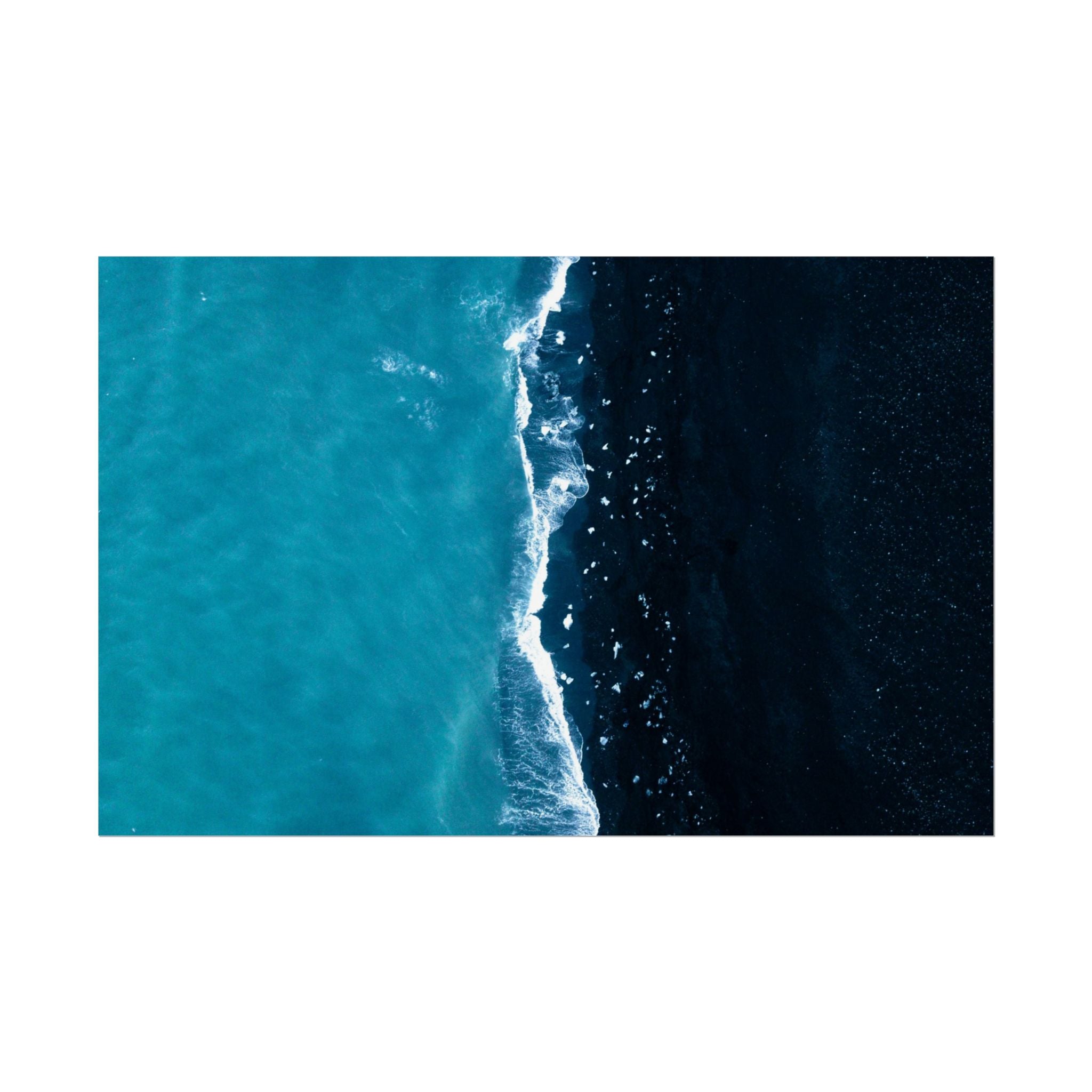 ocean-minimalist-decor-poster-print-beach-wall-art-coastal-photography-blue-ocean-print-sand-landscape-home-office-decoration