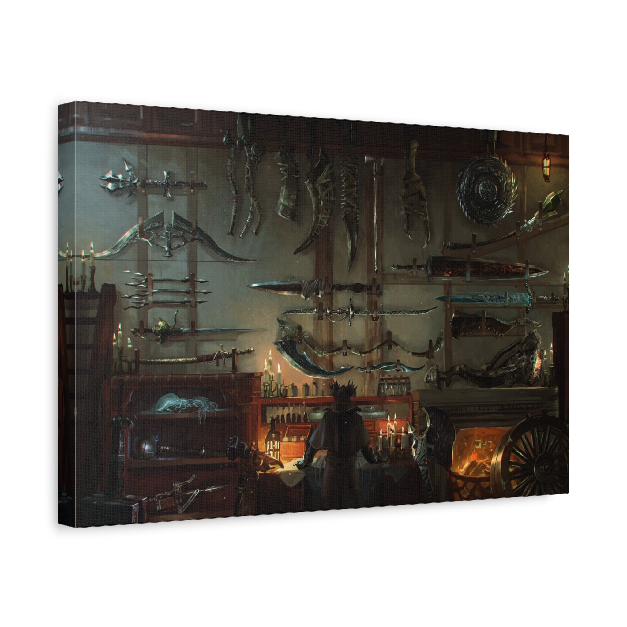 Bloodborne Hunter's Weapons Canvas Wall Art, Home Wall Decor, Game Wall Art Print, Gothic Art
