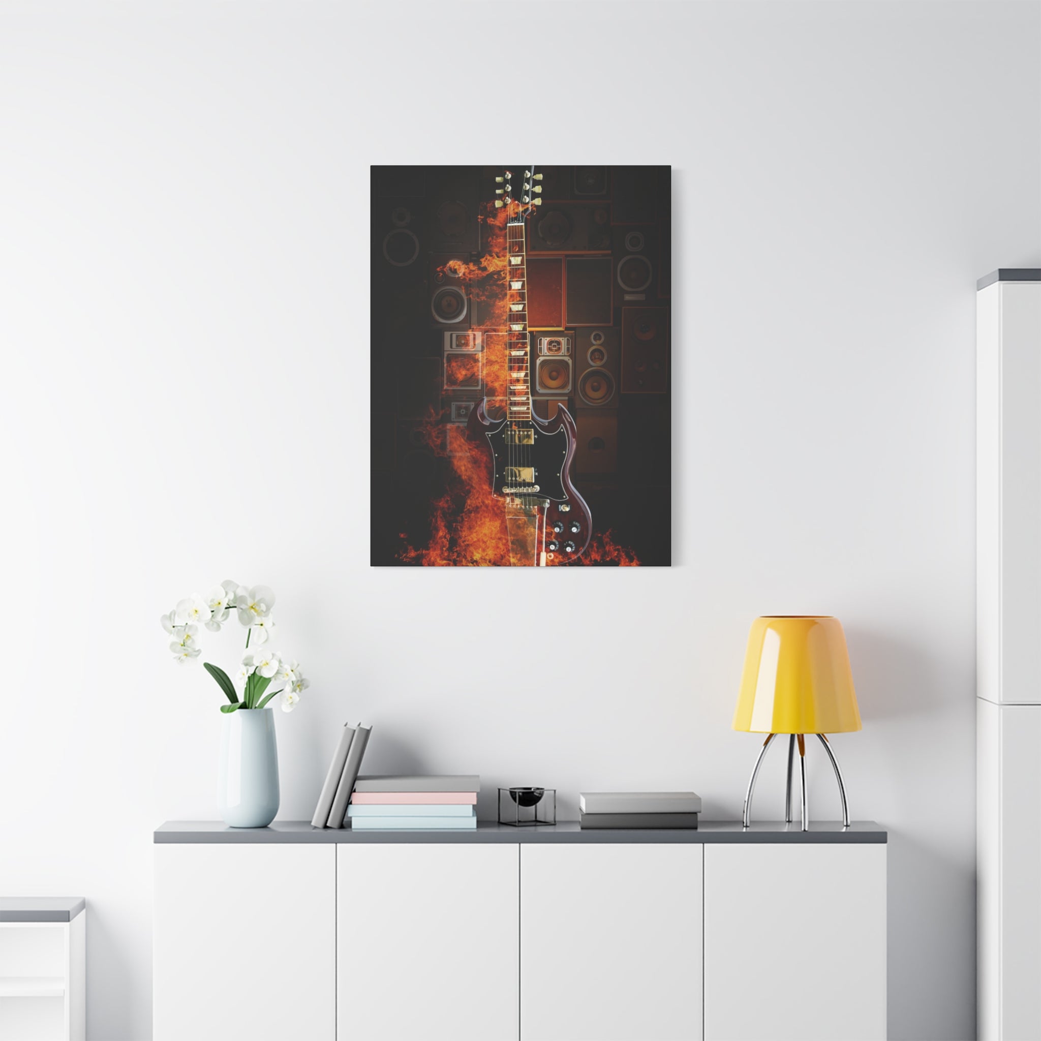 canvas-print-rock-n-roll-guitar-in-fire-home-wall-decor-music-art-gift-matte-stretched-wall-art-musicians-gift-guitarist-deco