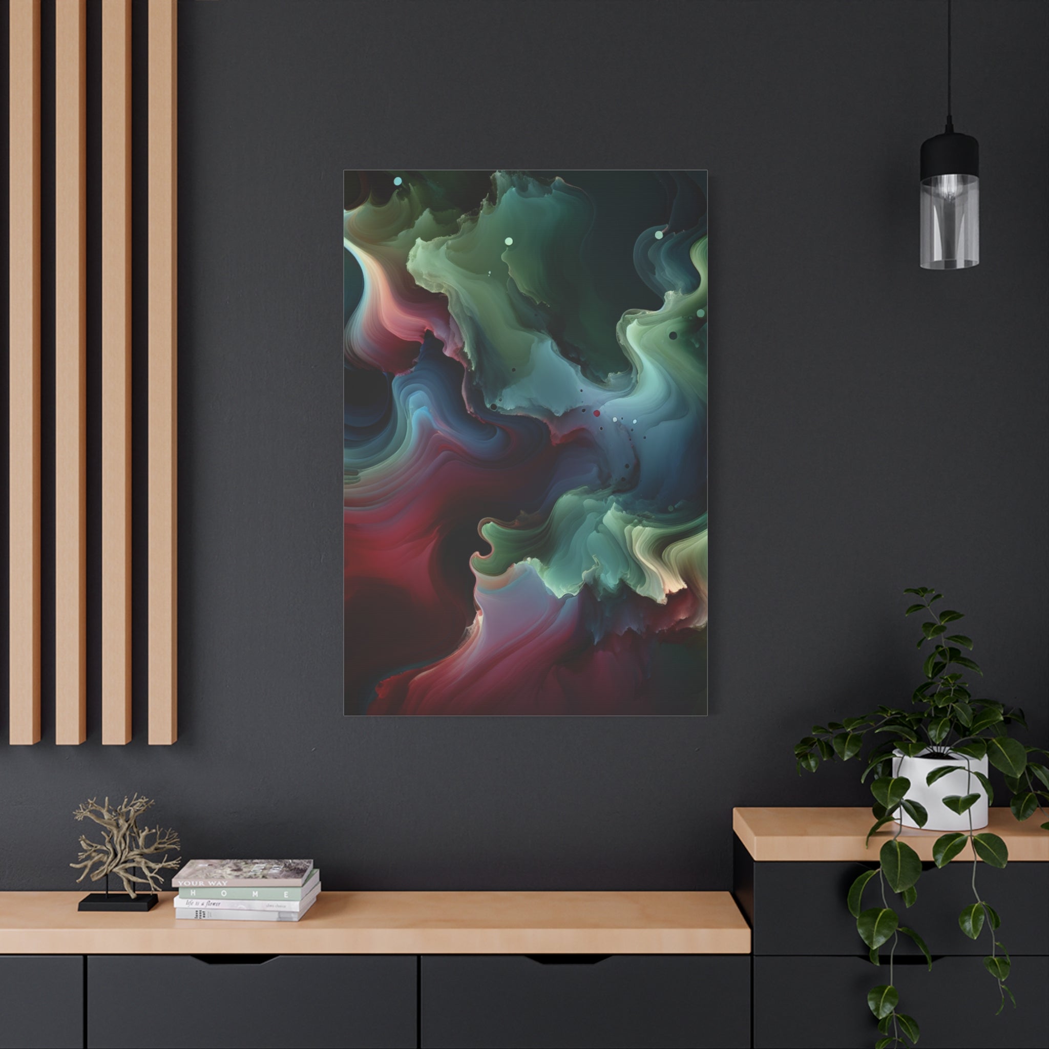 canvas-print-abstract-green-and-burgundy-wall-art-living-room-decor-gallery-wrap-canvas-abstract-wall-decor-colorful-art-home