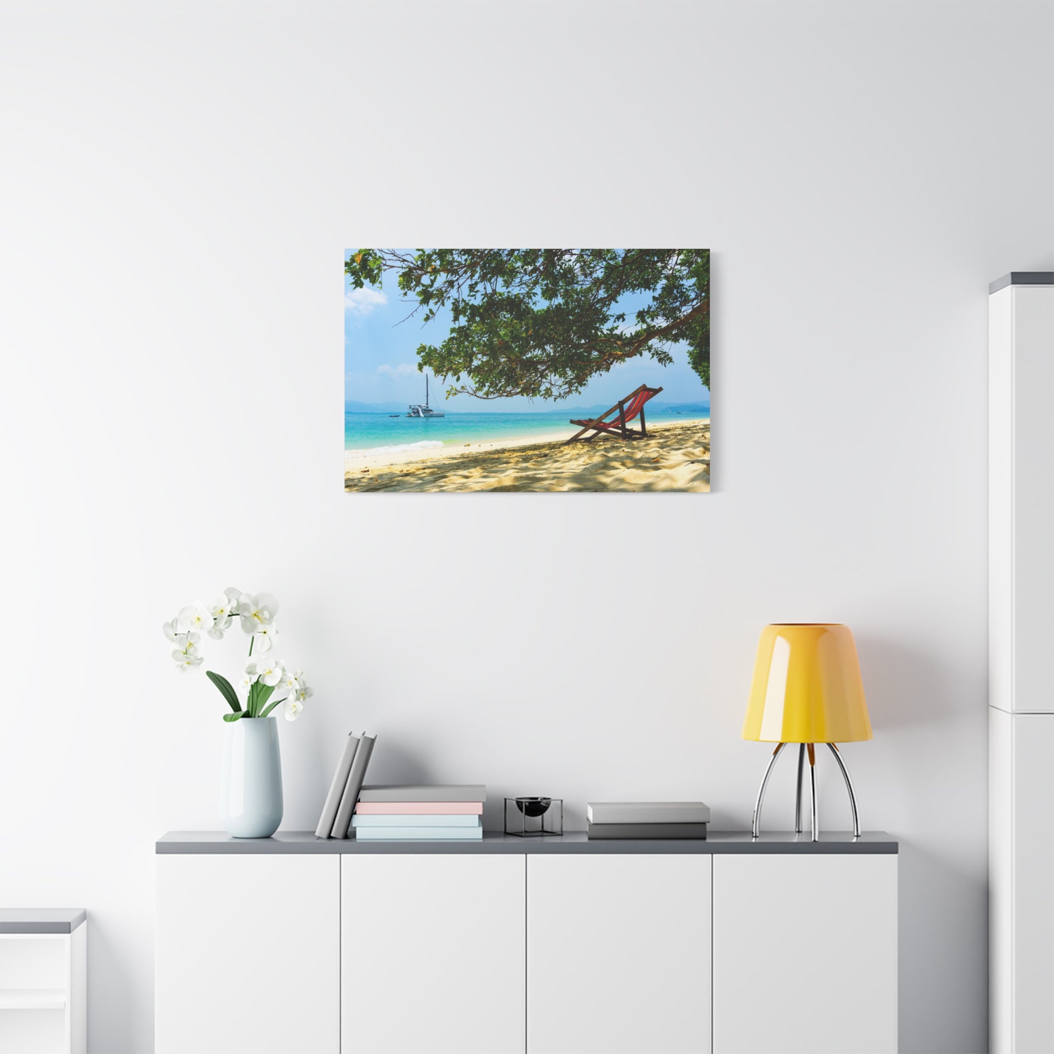 canvas-print-beach-scene-wall-art-coastal-decor-ocean-view-stretched-matte-canvas-print-home-decoration-beach-chairs-tropical