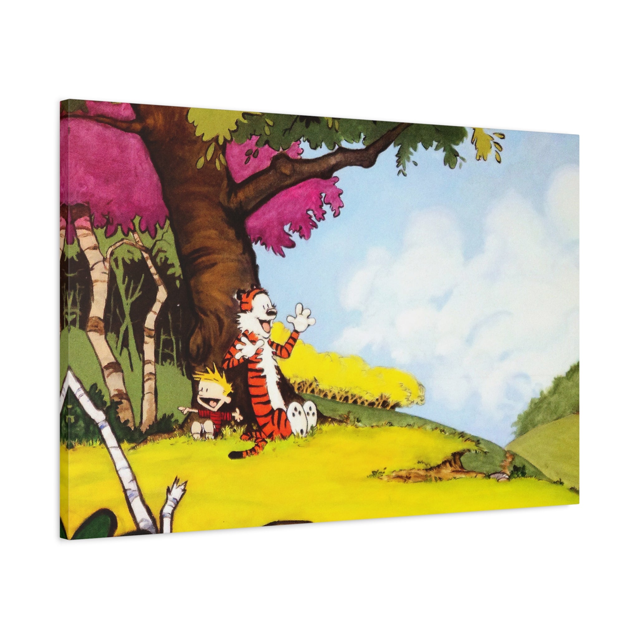 Calvin and Hobbes Canvas Wall Art - Nostalgic Comic Strip Poster for Kids Room & Nursery Room Decor - Adventure Theme Print