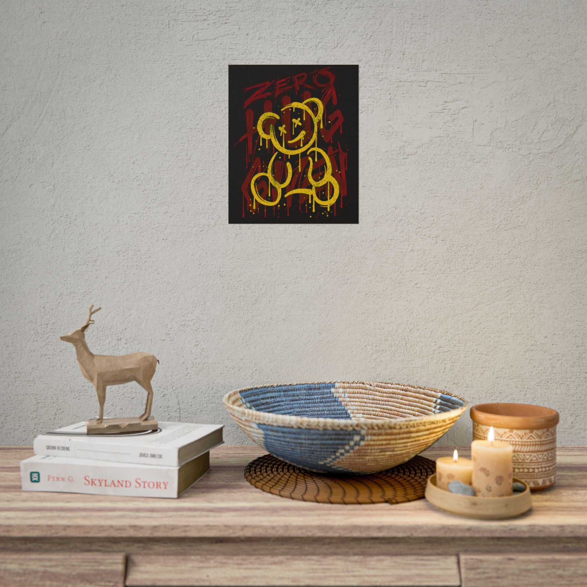 zero-hug-given-poster-print-teddy-bear-print-graffiti-wall-art-fun-wall-art-moody-wall-art-emotional-wall-decor