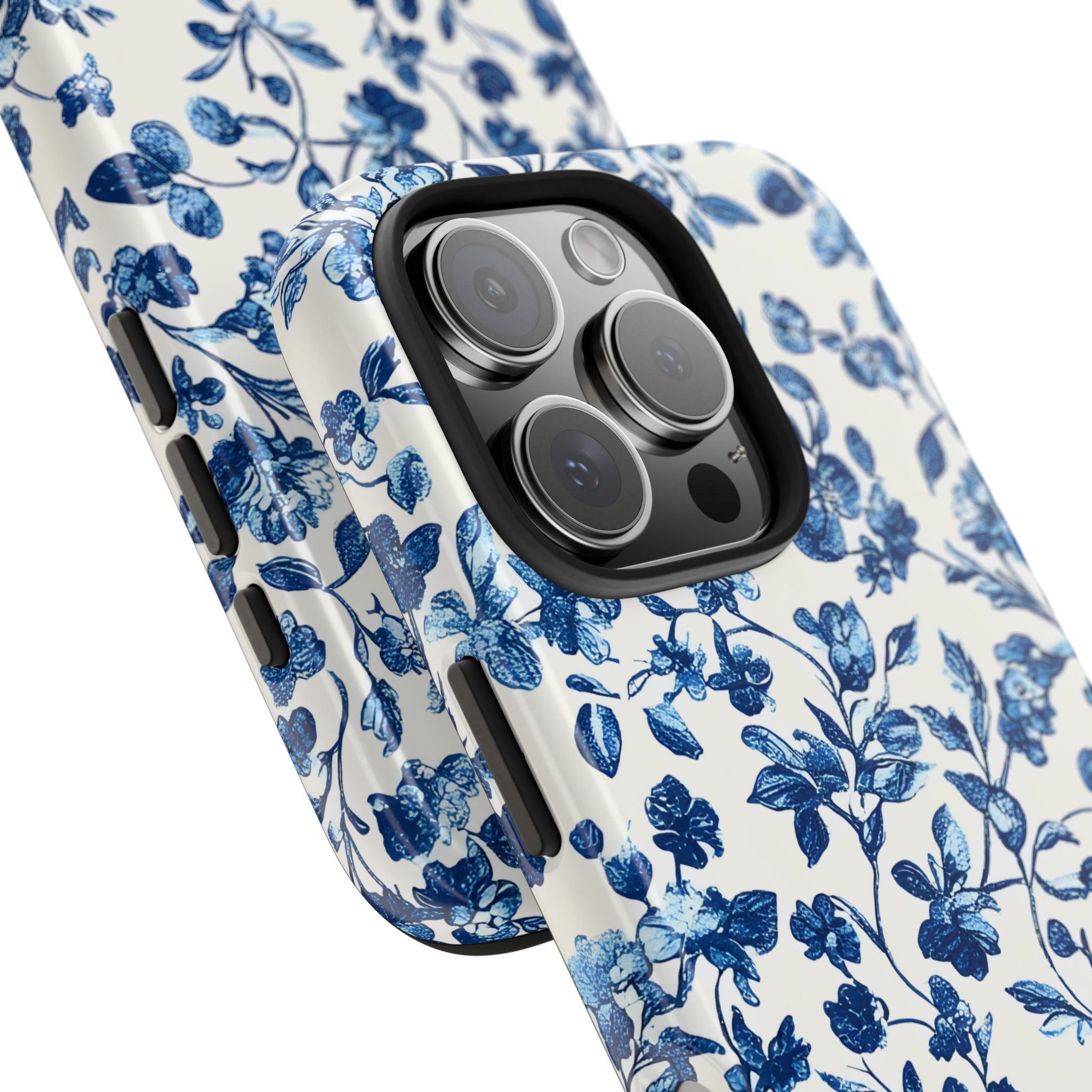 french-toile-floral-tough-phone-case-blue-phone-cover-protective-iphone-case-hard-shell-cellphone-case-vintage-design-phone-c