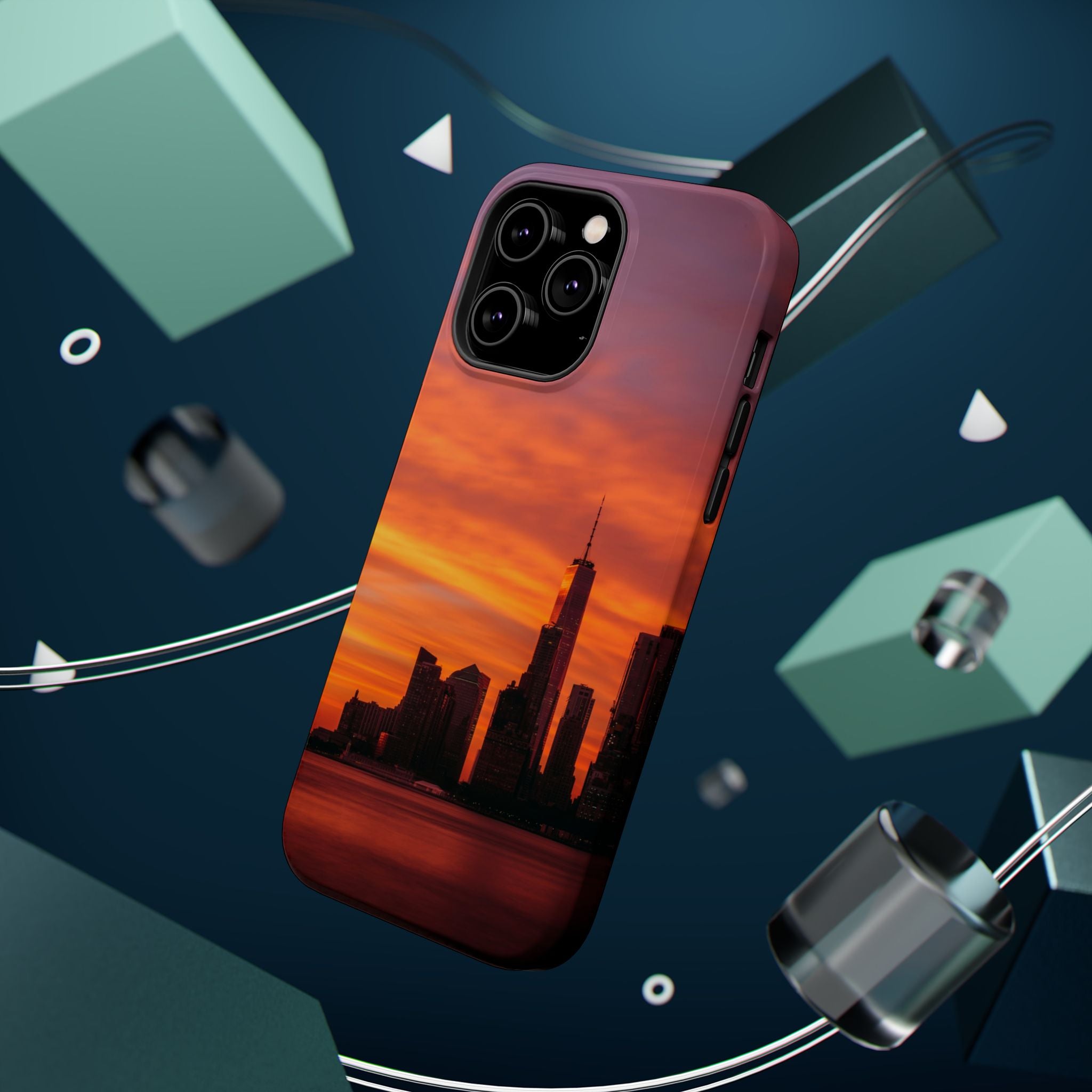 sunset-nyc-cityscape-magnetic-tough-case-durable-phone-protector-new-york-tough-case-gift-for-photographers-urban-aesthetic