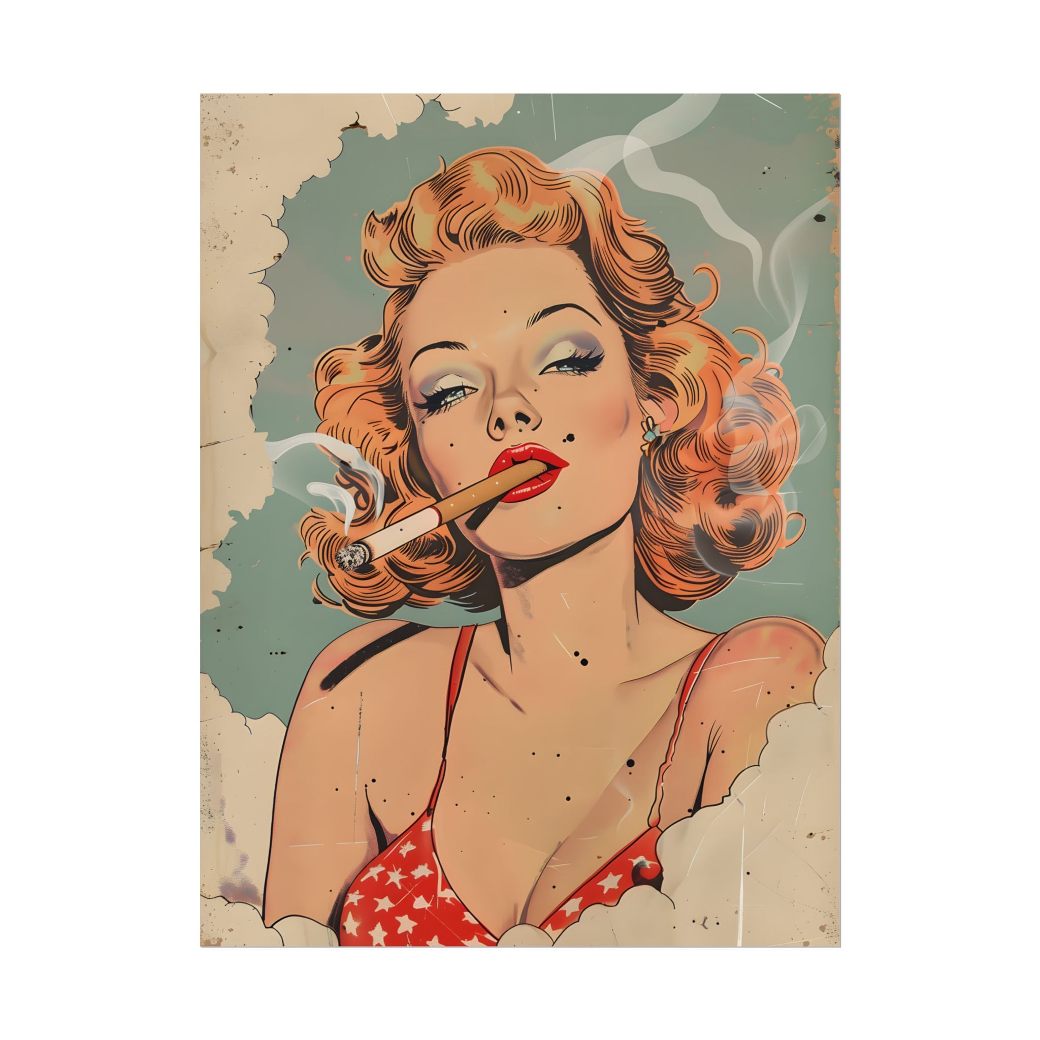 vintage-pin-up-girl-poster-print-girl-smoking-cigarette-wall-art-retro-pinup-poster-pin-up-illustration-home-decor-wall-hangi