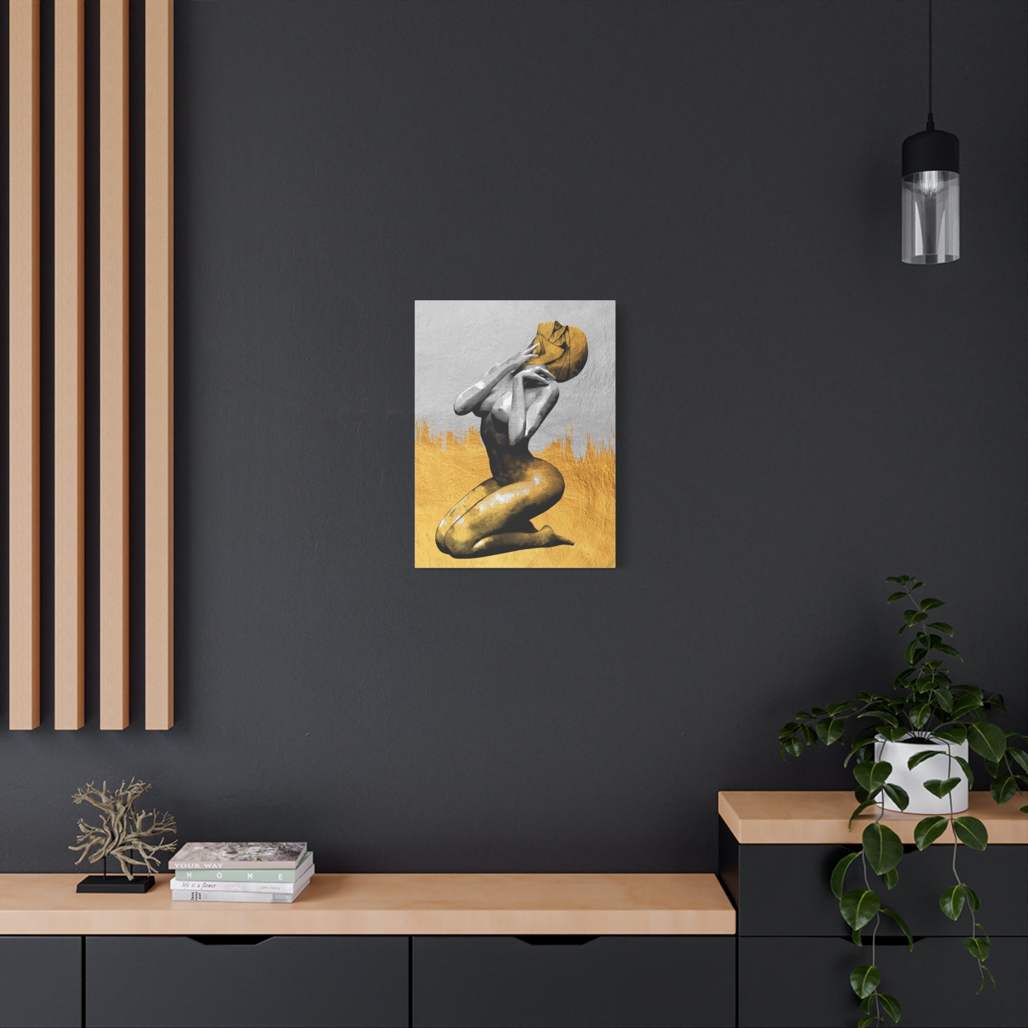 canvas-print-modern-art-nude-art-golden-decor-stretched-matte-canvas-wall-art-for-living-room-alternative-art-print-artwork
