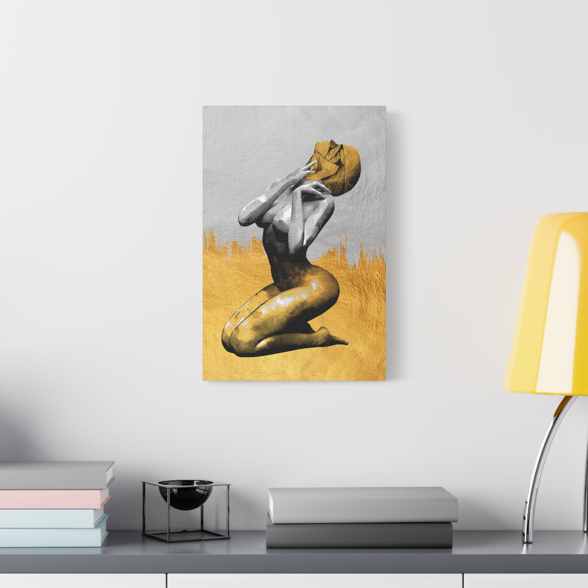 canvas-print-modern-art-nude-art-golden-decor-stretched-matte-canvas-wall-art-for-living-room-alternative-art-print-artwork