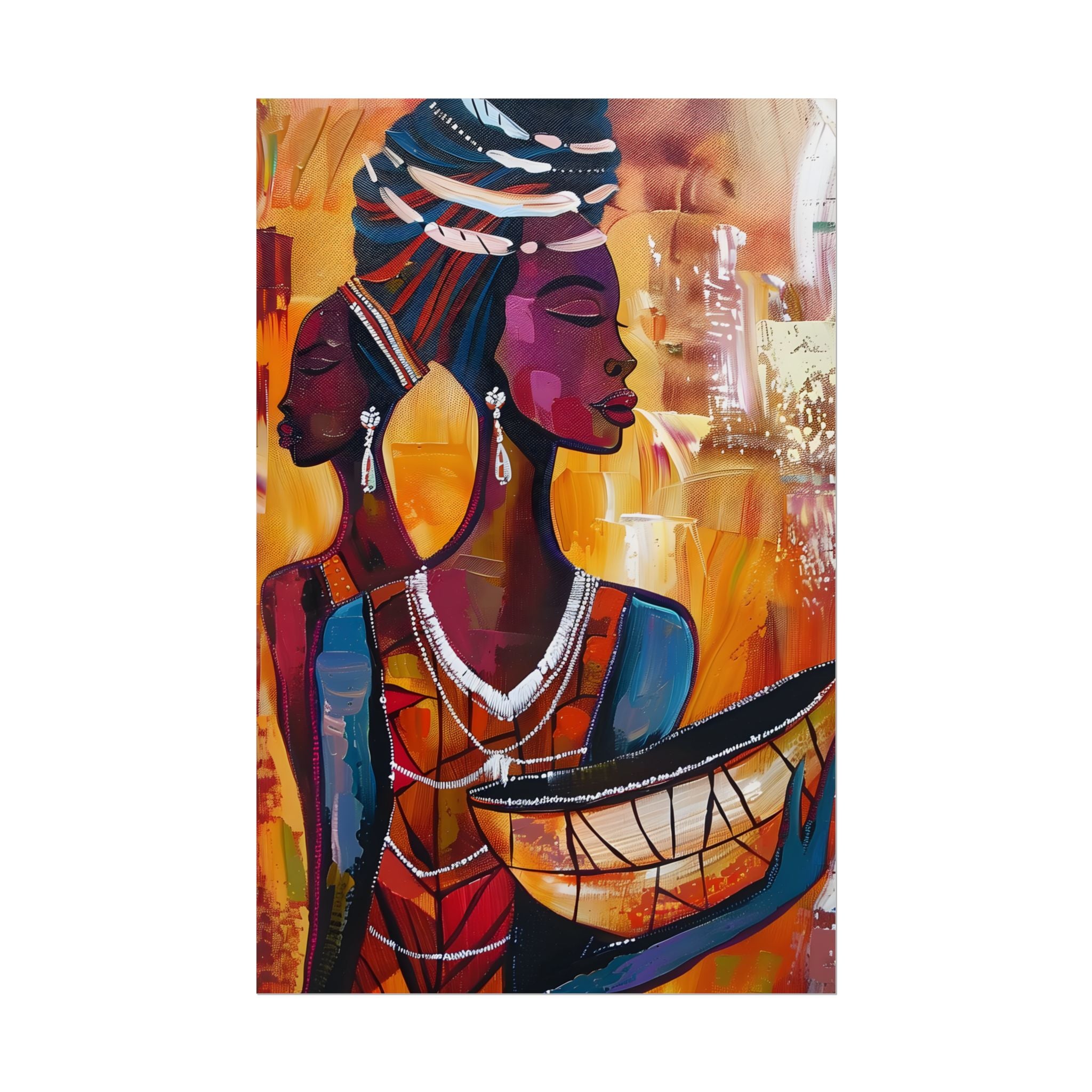 traditional-african-woman-poster-print-african-portrait-afrocentric-home-wall-decor-tribal-art-african-american-art-ethnic-wa