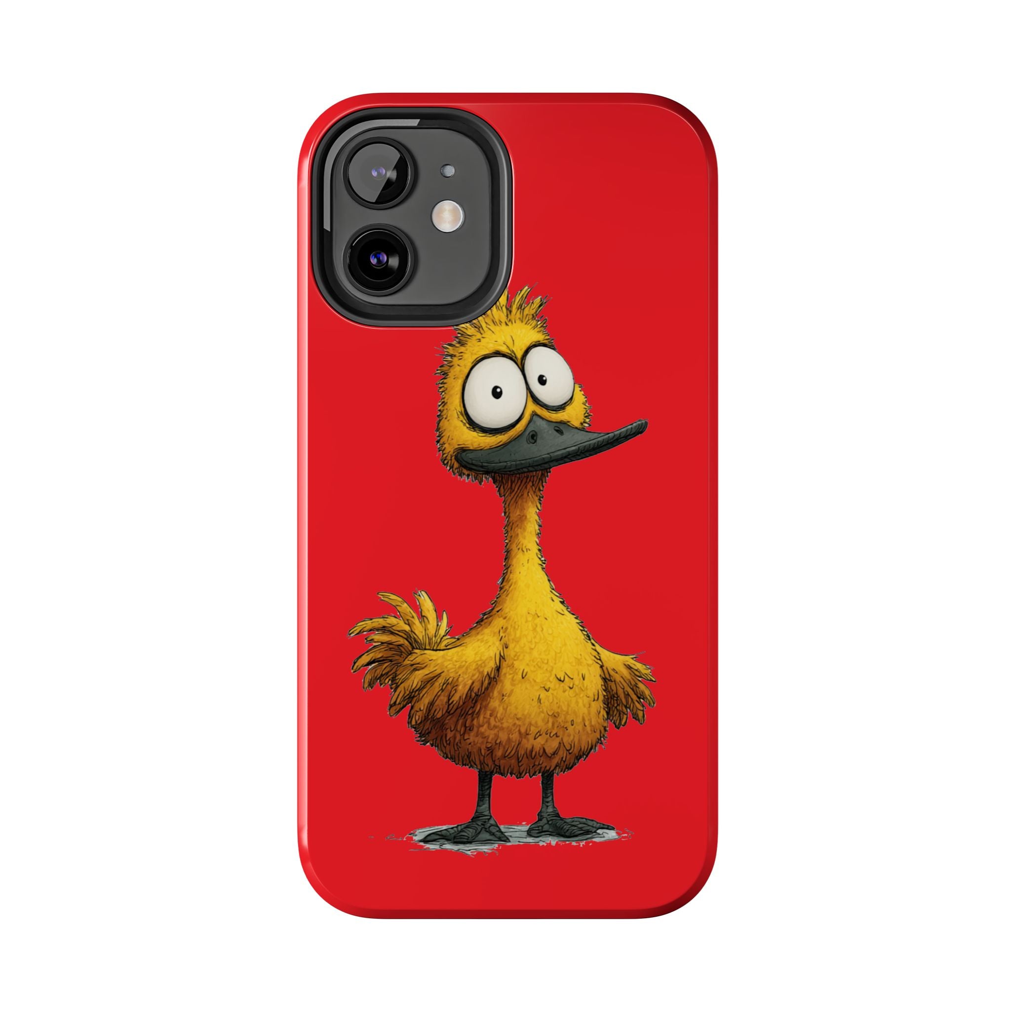 Quirky Funny Duck iPhone Tough Case - Kawaii Animal Phone Cover - Protective Phone Cover - Yellow iPhone Case