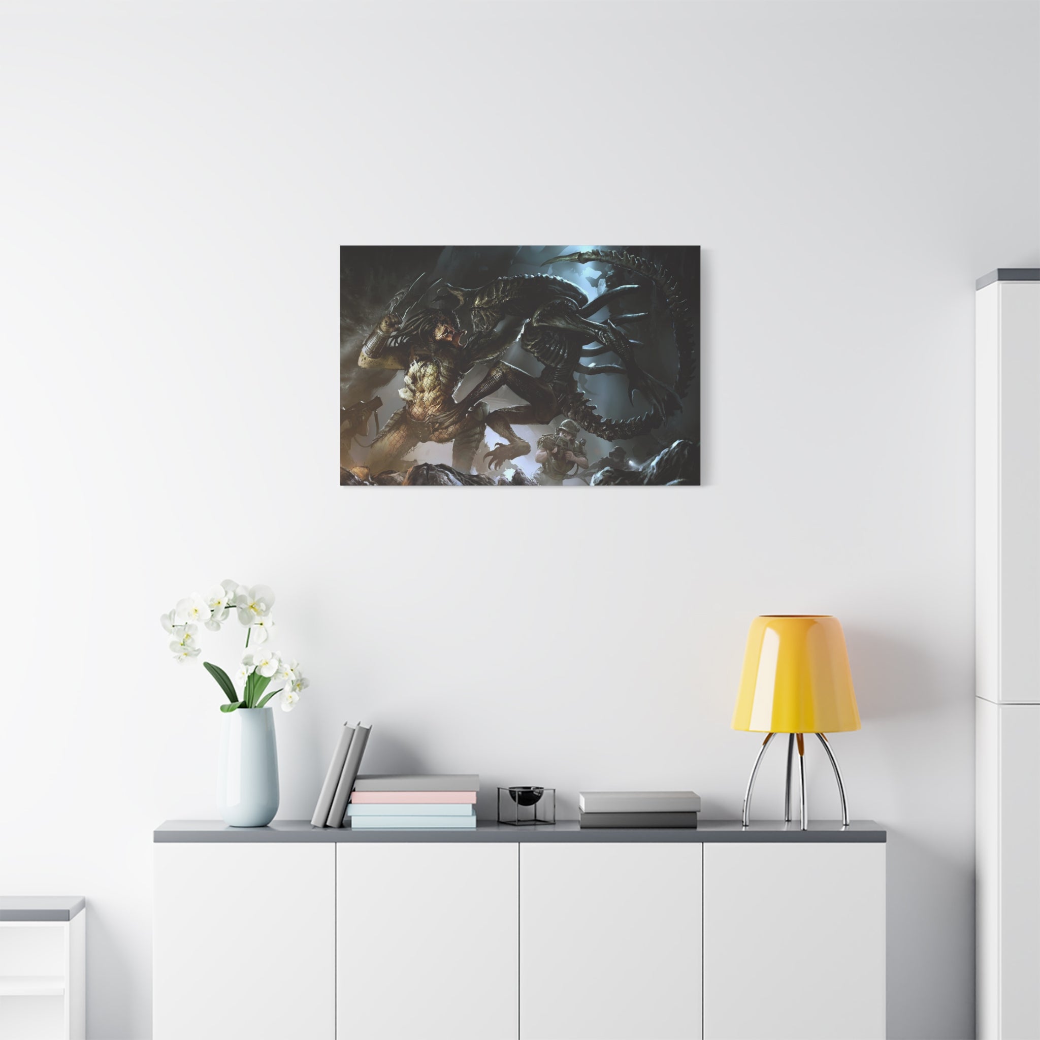 canvas-art-predator-alien-art-xenomorph-matte-canvas-print-stretched-wall-art-1-25-poster-sci-fi-home-decor-1