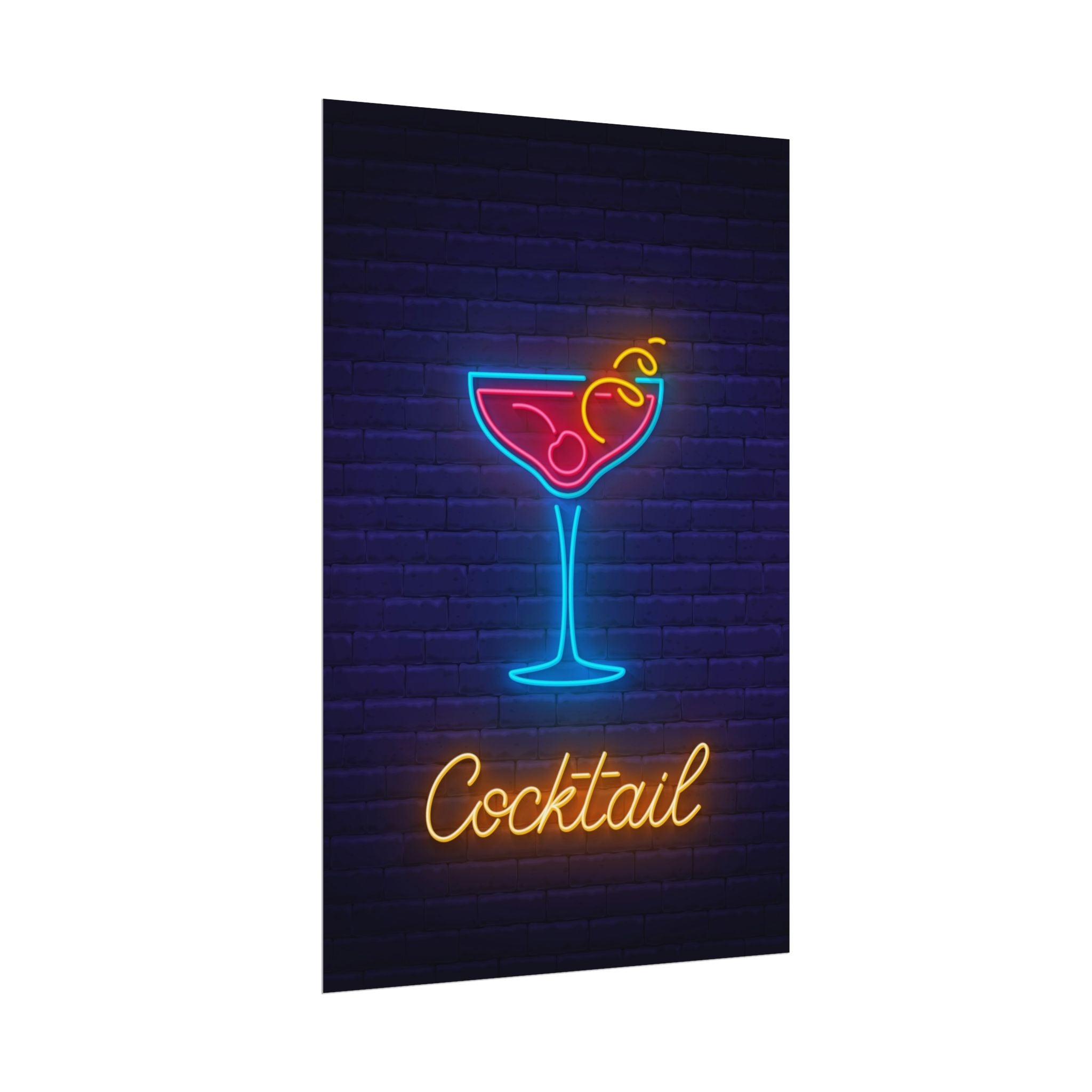 cocktail-neon-martini-poster-wall-art-decor-large-poster-artwork-cocktail-print-bar-decor-kitchen-wall-art
