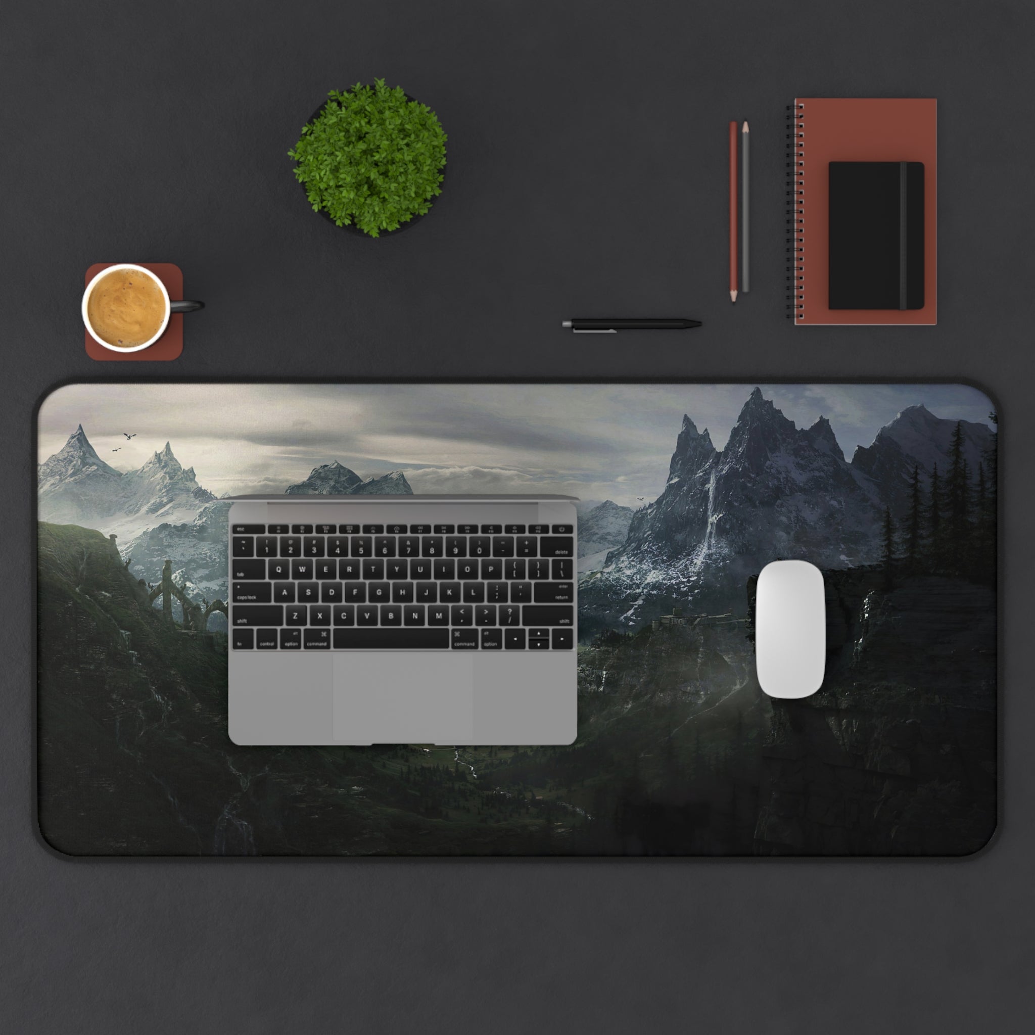 scenery-skyrim-cat-deskpad-the-elder-scrolls-oblivion-mousepad-dark-gaming-desk-mat-dragon-and-viking-warrior-