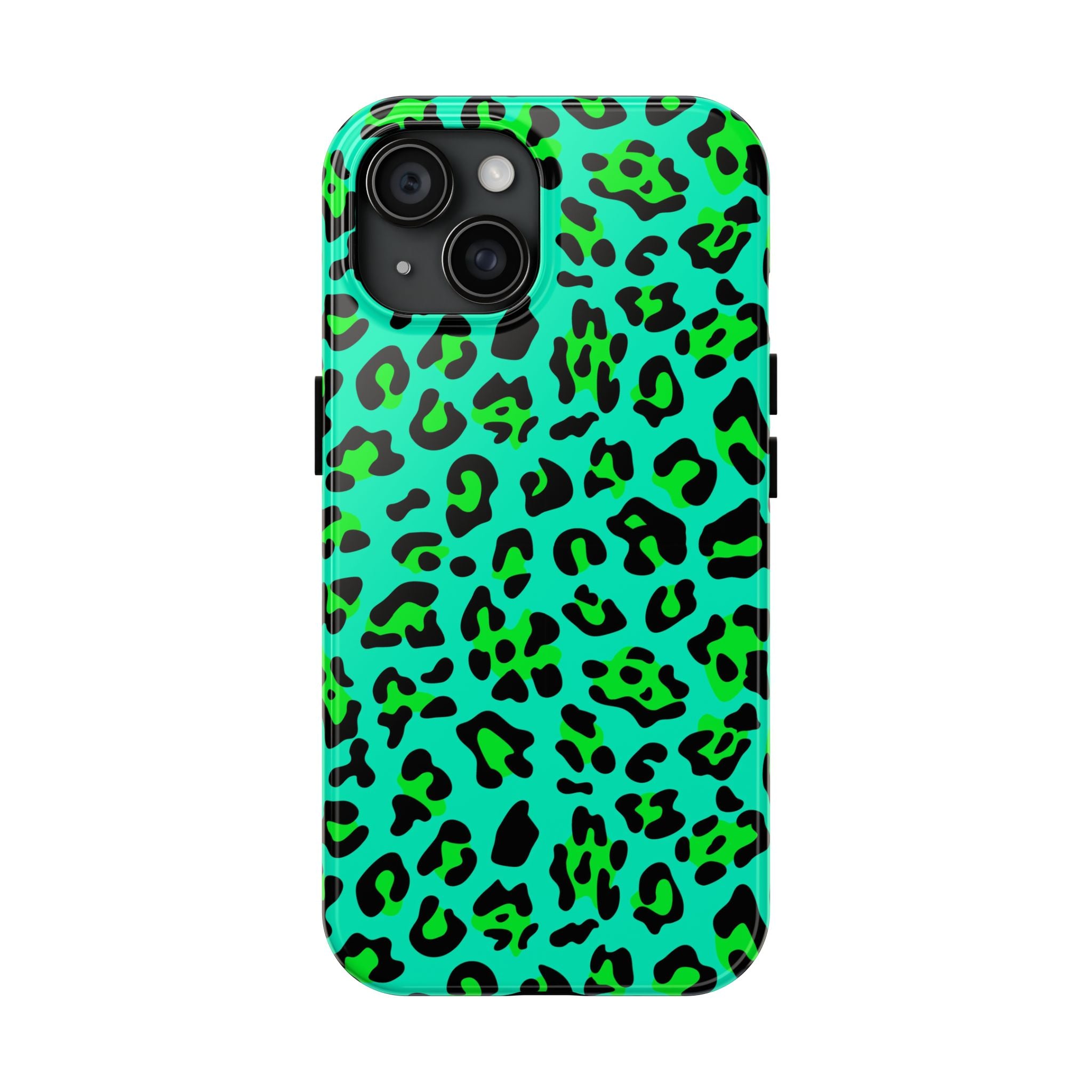 neon-green-teal-leopard-iphone-tough-case-stylish-phone-cover-protective-cellphone-case-trendy-smartphone-accessory-gift-for-