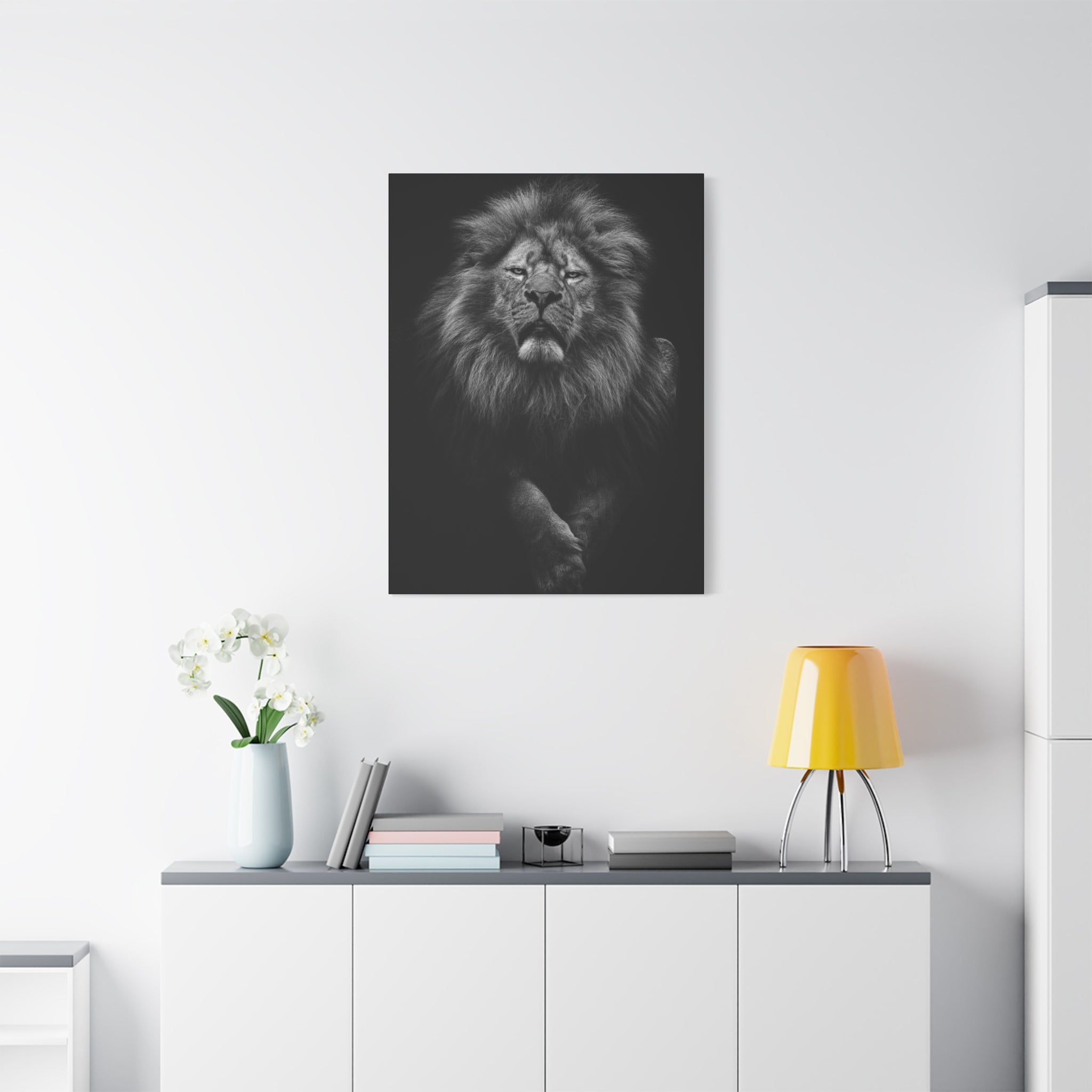canvas-print-lion-wall-art-black-and-white-living-room-decor-matte-stretched-lion-poster-jungle-animal-art-print-wildlife-saf