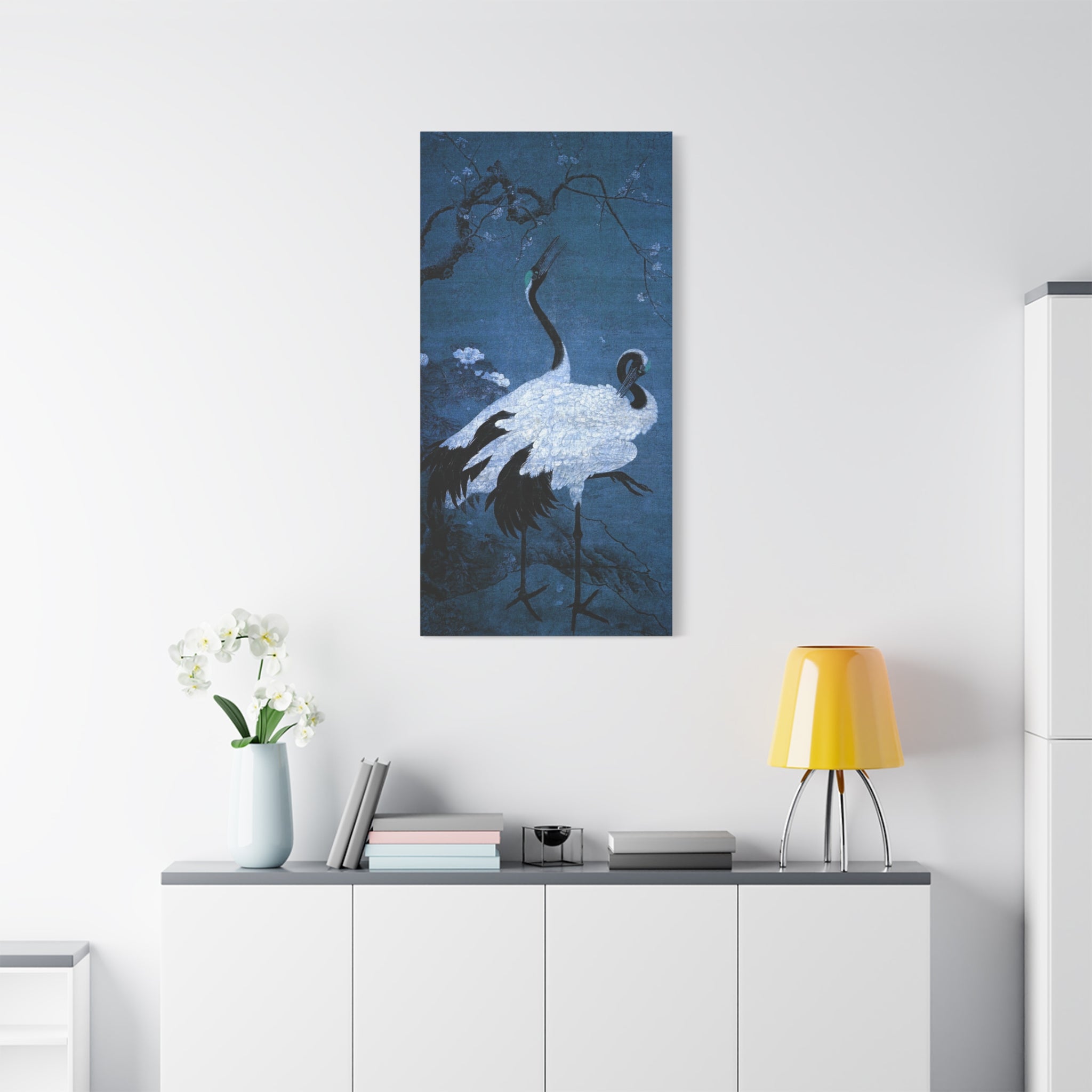 canvas-wall-art-snow-plum-twin-cranes-painting-home-decor-nature-print-japanese-art-gift-cranes-wall-decor-cranes-canvas-prin