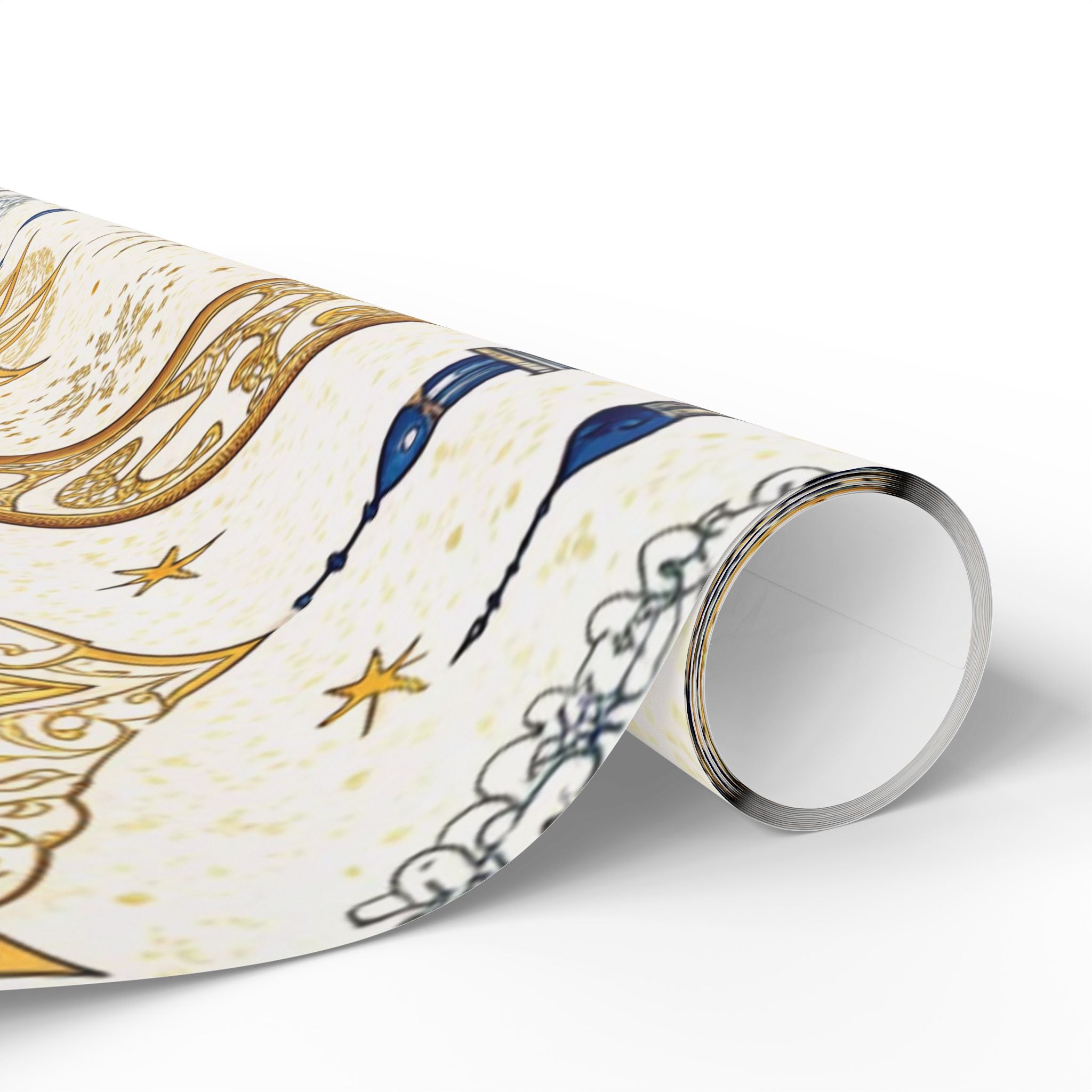 ramadan-night-wrapping-papers-islamic-crescent-moon-gift-wrap-mosque-silhouette-eid-holiday-supplies-festive-present-packagin