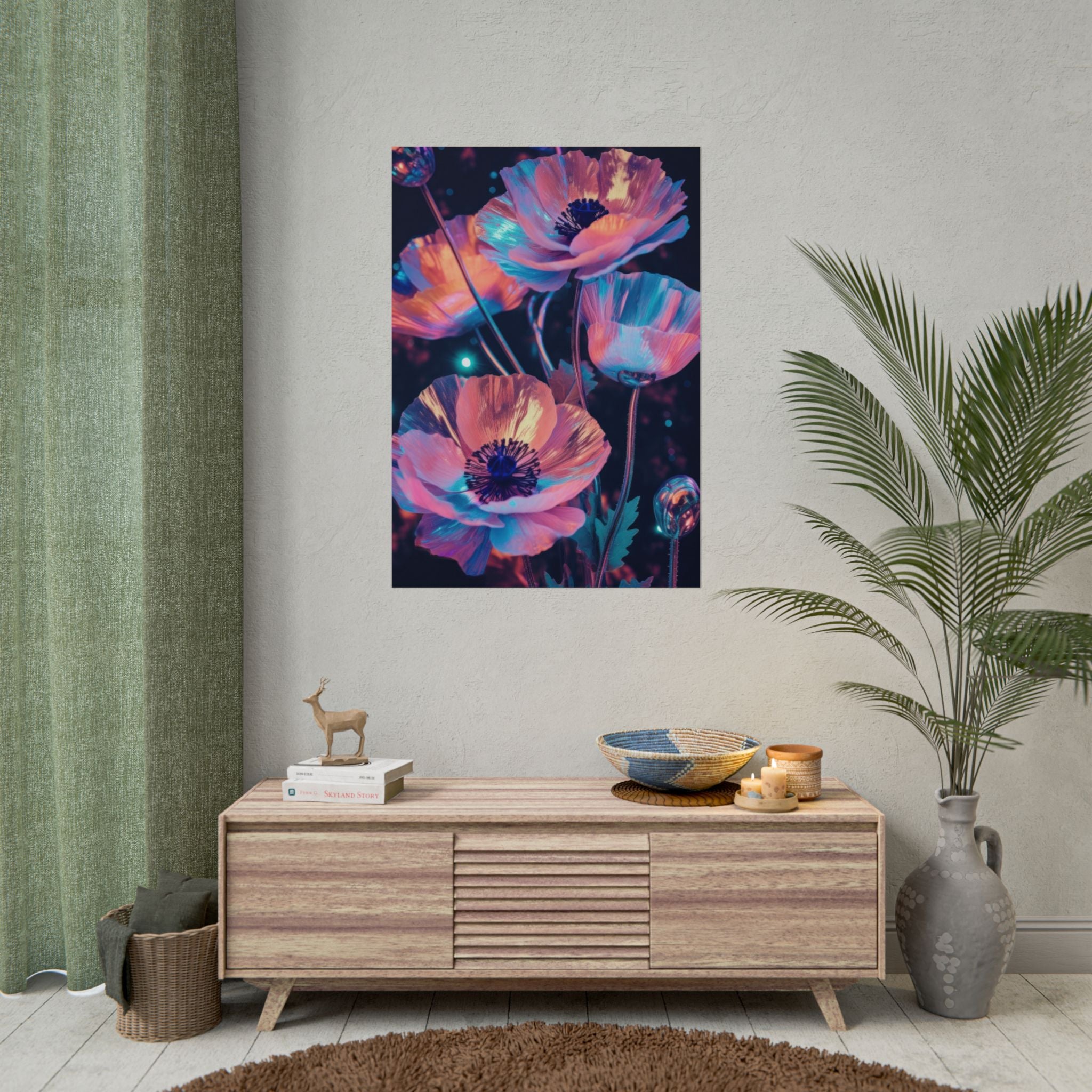 poppy-flower-poster-art-pearl-floral-wall-art-floral-print-flower-print-nature-wall-decor-flower-wall-decor-housewarming-gift