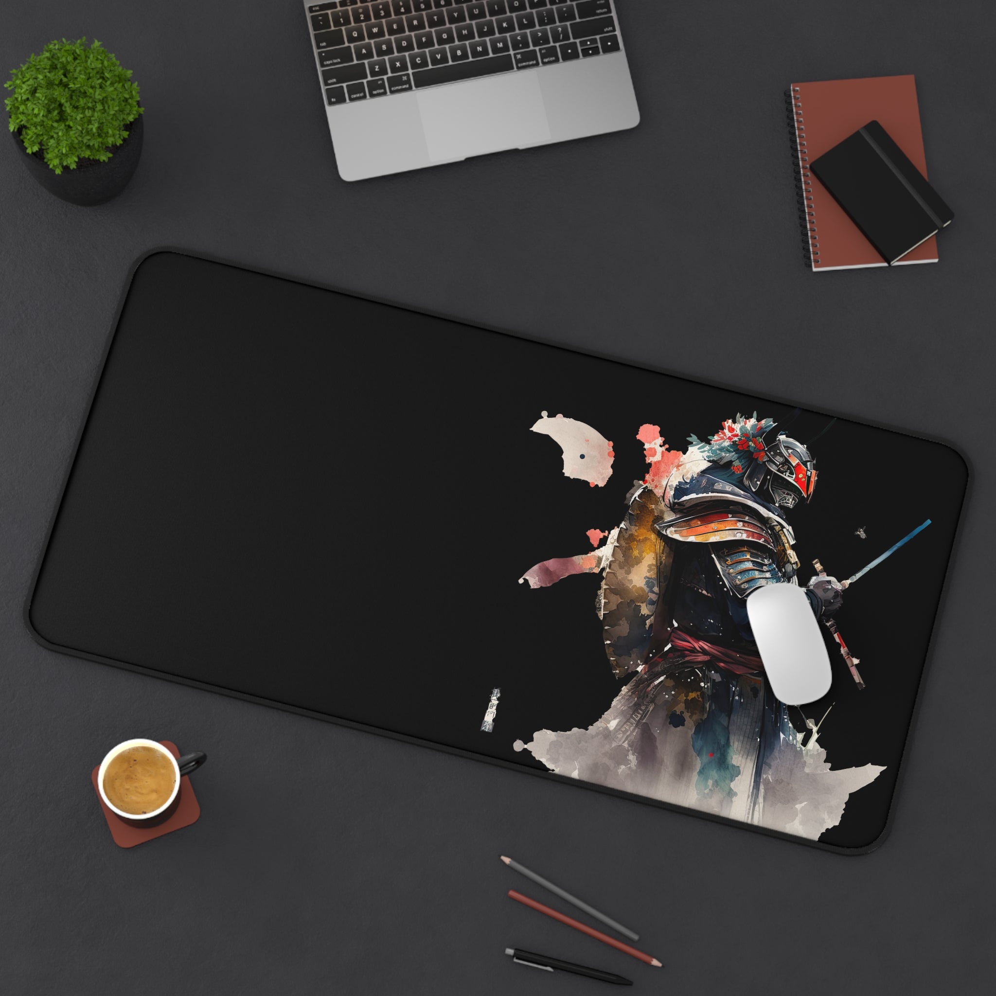 japanese-samurai-watercolor-mousepad-grey-desk-mat-desk-pad-for-home-office-large-gaming-work-desk-large-keyboard-mat-gift-fo