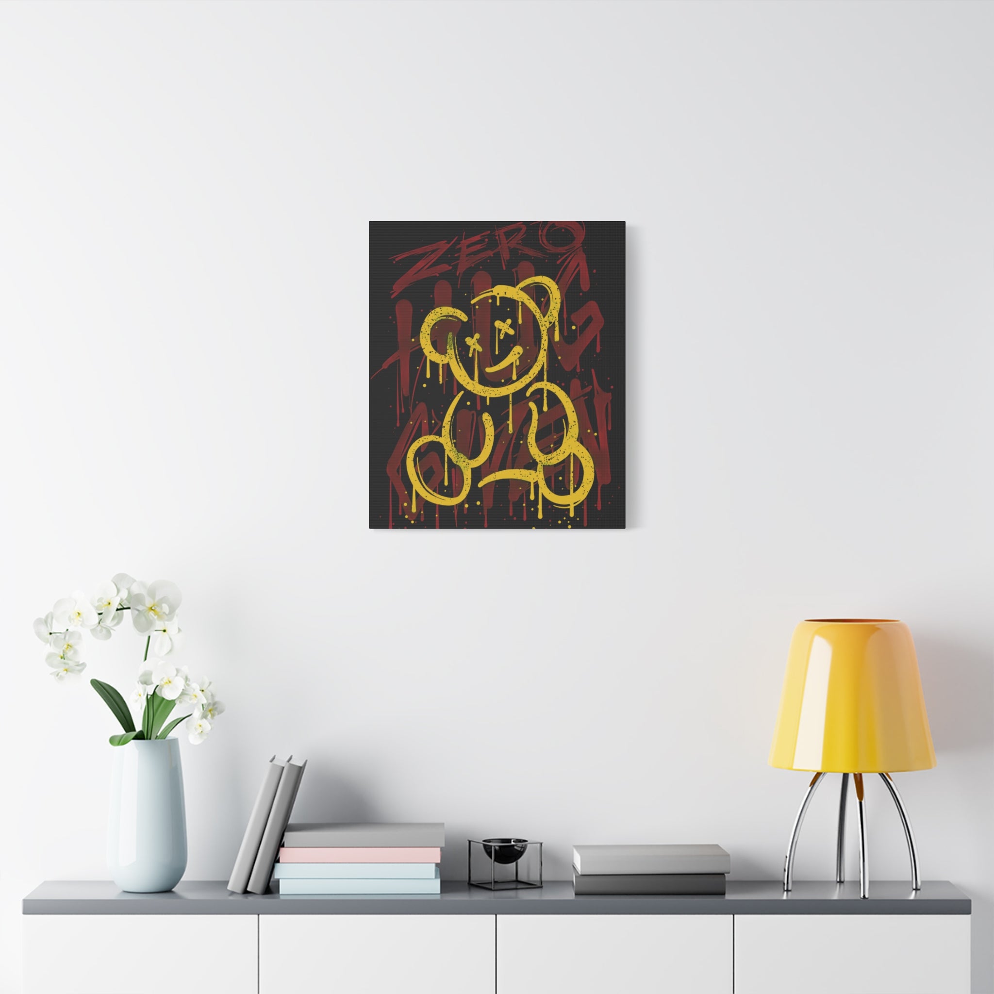 canvas-art-zero-hug-given-teddy-bear-print-graffiti-wall-art-fun-wall-art-moody-wall-art-canvas-print-canvas-wall-decor
