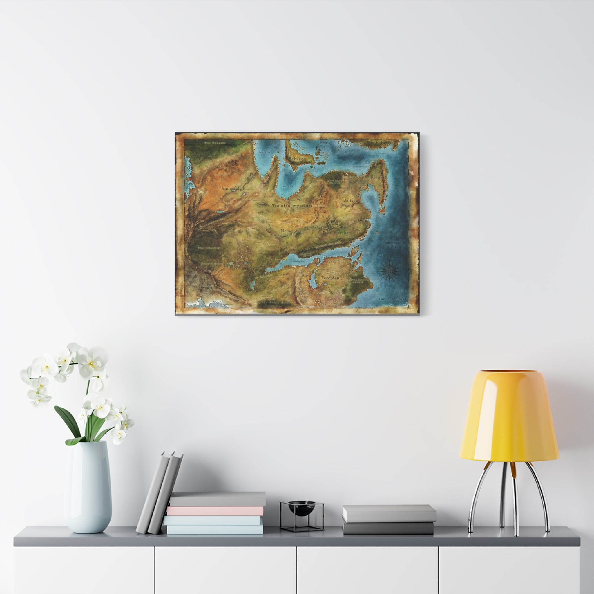 Dragon Age World Map Canvas Art - Fantasy Decor for Gamers, Gaming Wall Decor, Dragon Age Canvas Print