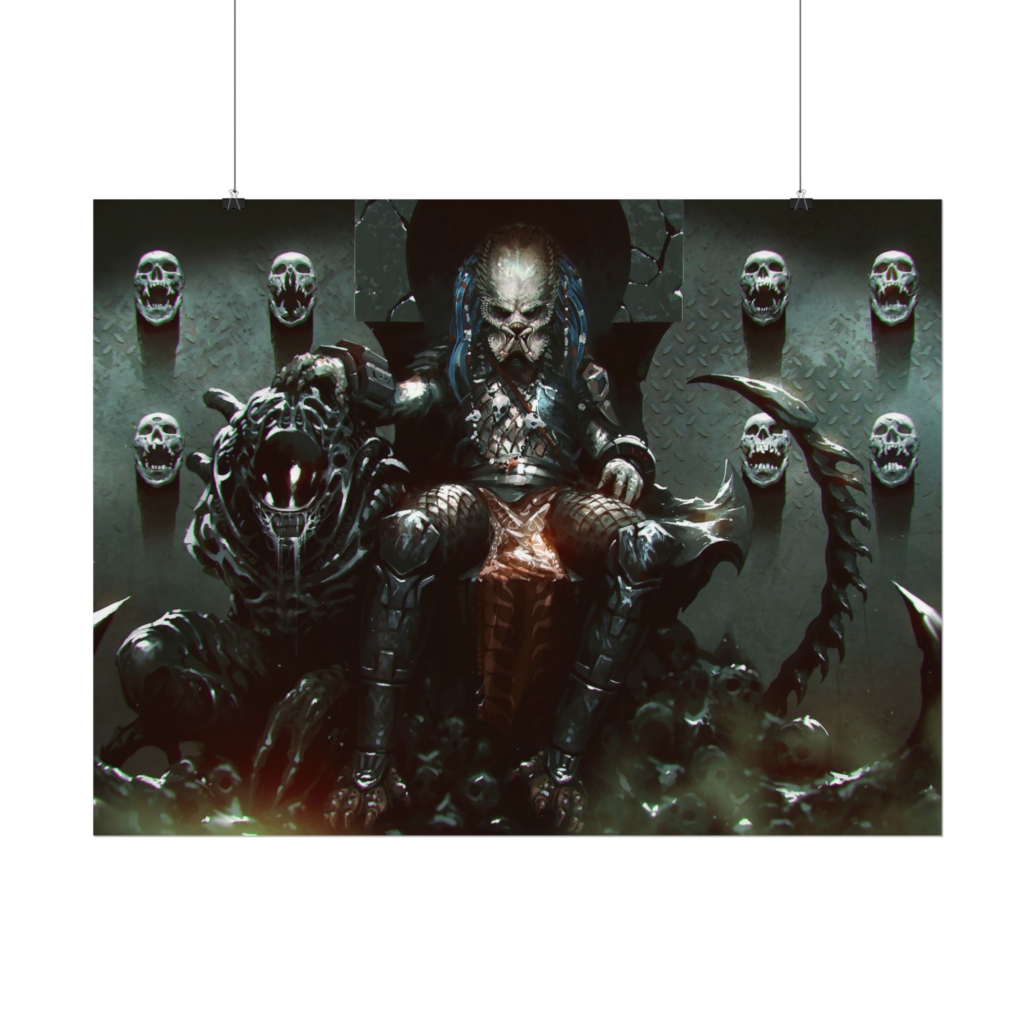 predator-alien-poster-art-xenomorph-movie-poster-print-alien-wall-art-sci-fi-home-decor-geek-wall-decor