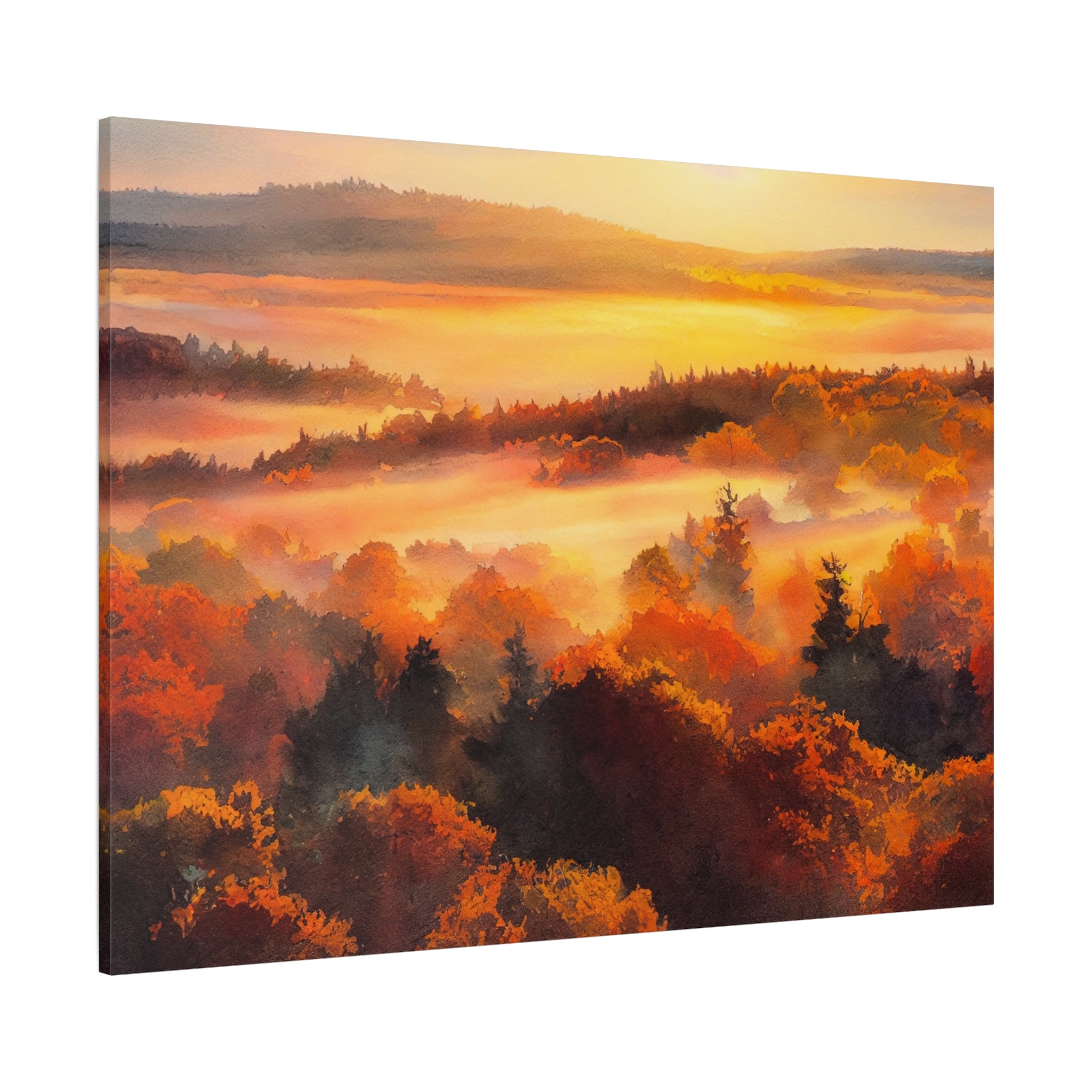 watercolor-fall-canvas-wall-art-fall-sunset-tree-print-stretched-matte-canvas-home-decor-autumn-decor-gift-for-nature-lovers