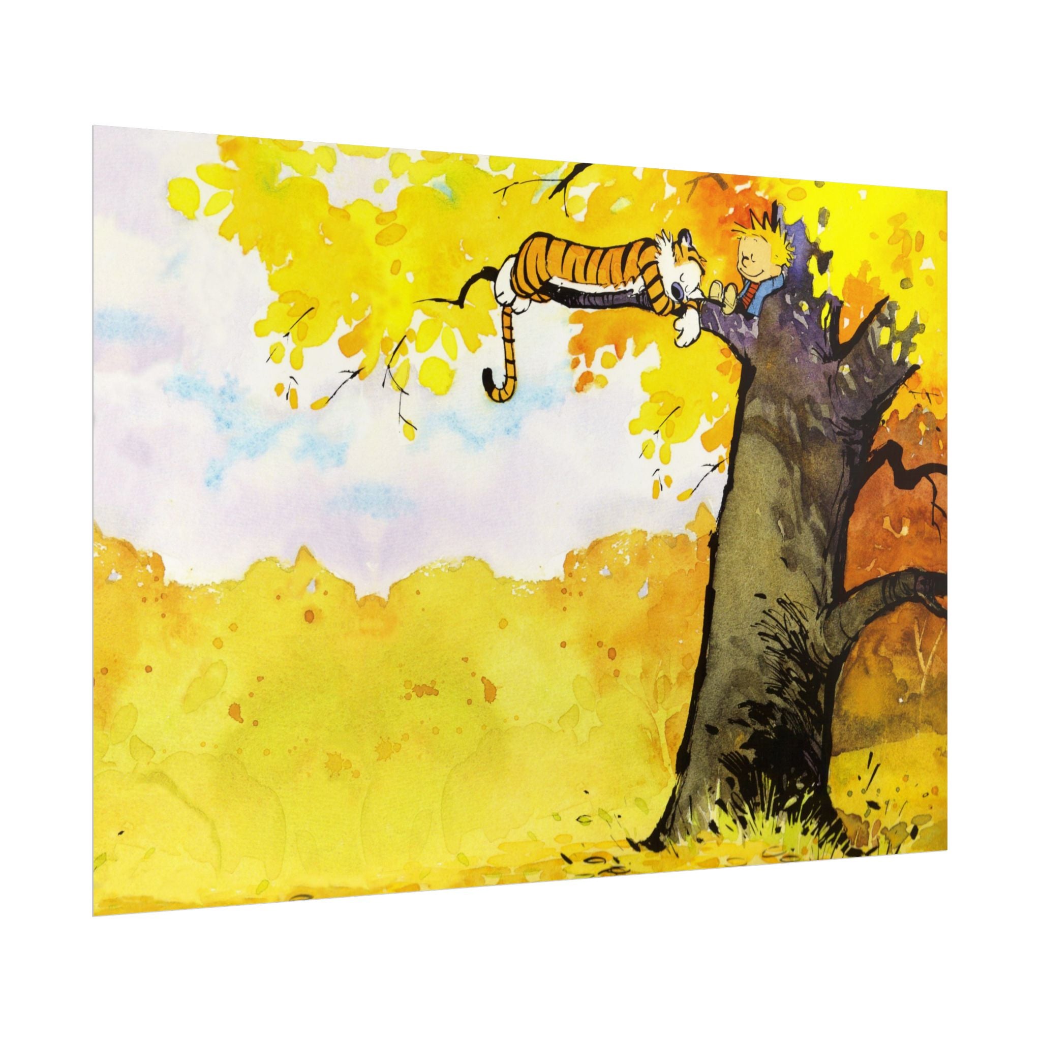 Calvin and Hobbes Poster Wall Art - Cartoon Wall Decor - Unique Birthday Gift for Fans - Timeless Comic Book Art