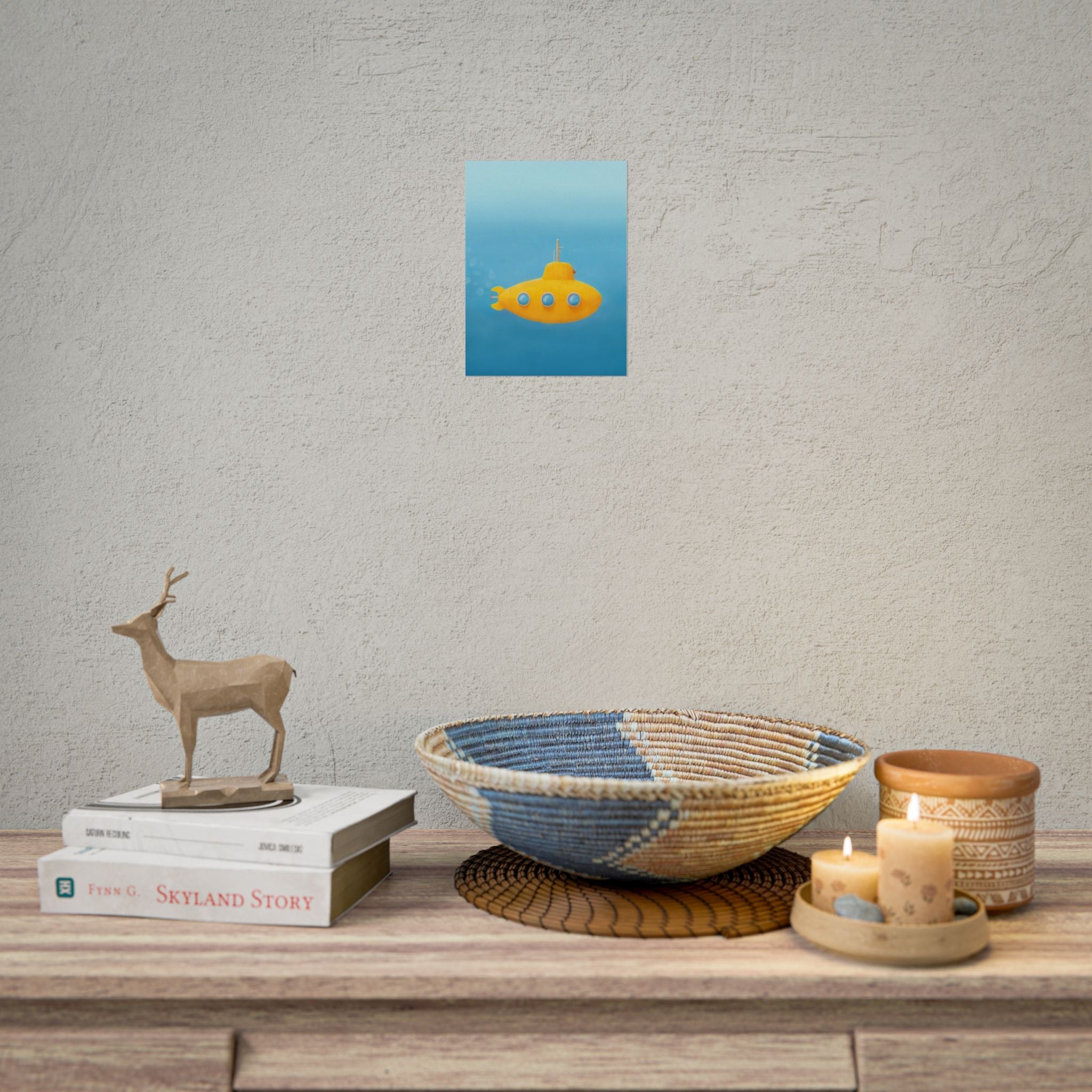 yellow-submarine-nursery-poster-art-fine-art-poster-wall-art-submarine-print-yellow-nursery-decor-gender-neutral-nursery