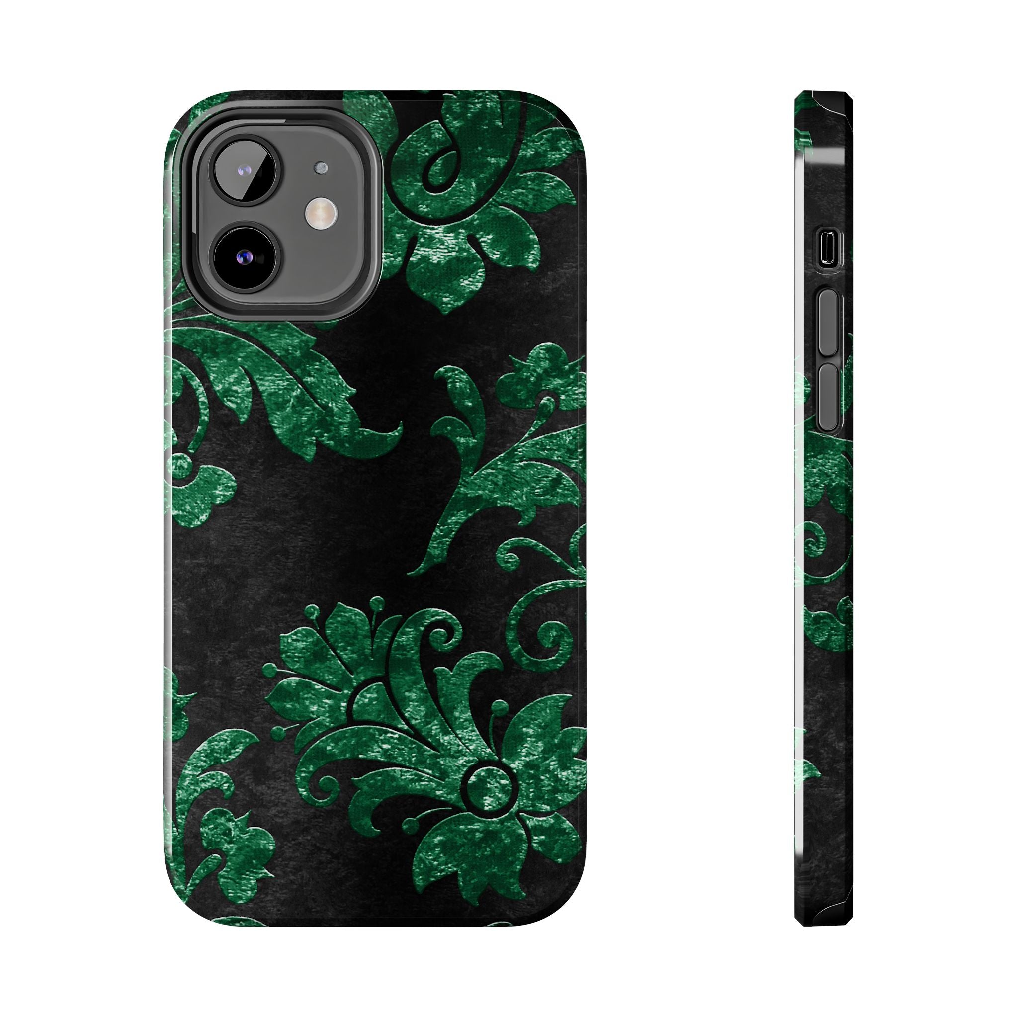embossed-emerald-velvet-tough-iphone-case-protective-iphone-cover-heavy-duty-iphone-case-rugged-phone-case-durable-smartphone