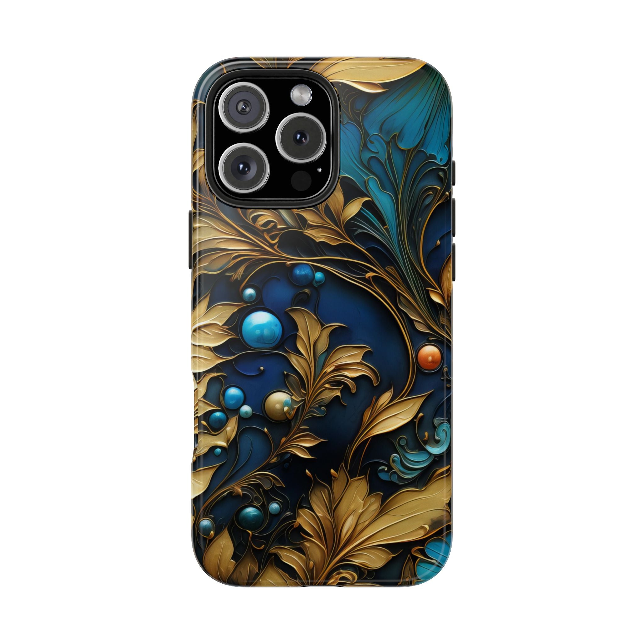 textured-art-nouveau-floral-tough-phone-case-cottagecore-iphone-case-unique-floral-phone-cover-vintage-style-iphone-case-prot