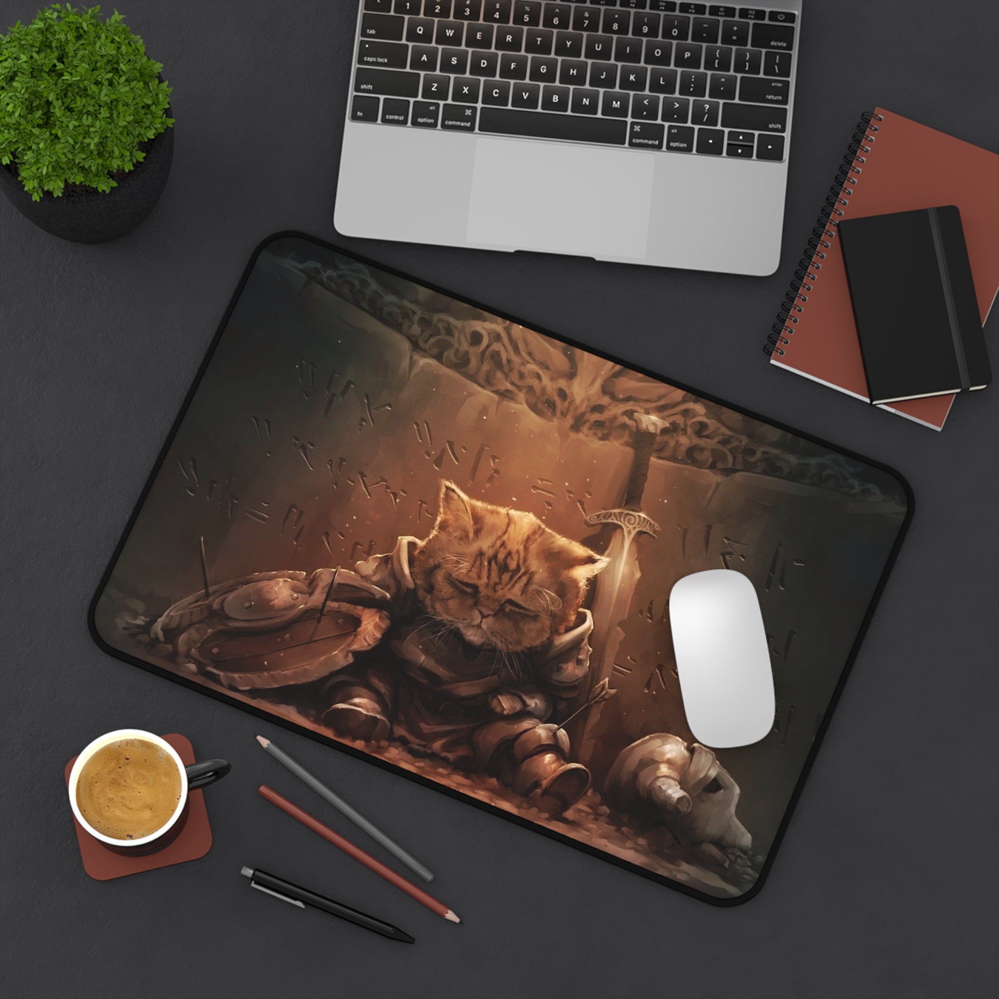 skyrim-cat-deskpad-the-elder-scrolls-oblivion-mousepad-gaming-desk-mat-dragon-and-viking-warrior-desk-decor