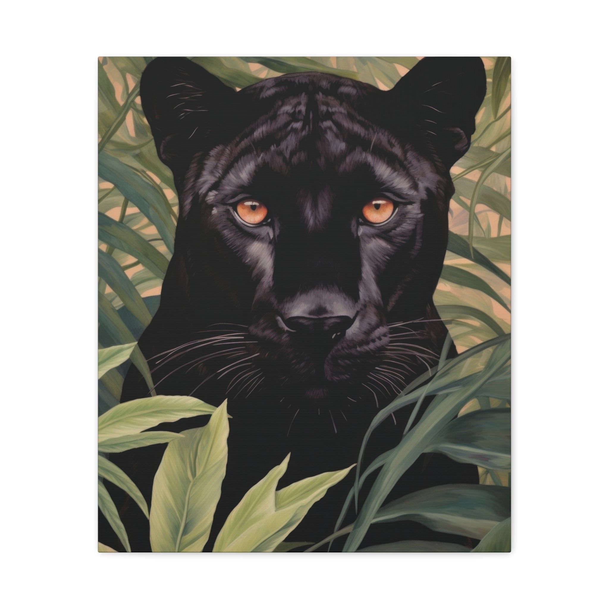 canvas-wall-art-black-panther-in-jungle-african-animal-decor-print-matte-stretched-canvas-wall-hanging-wildlife-theme