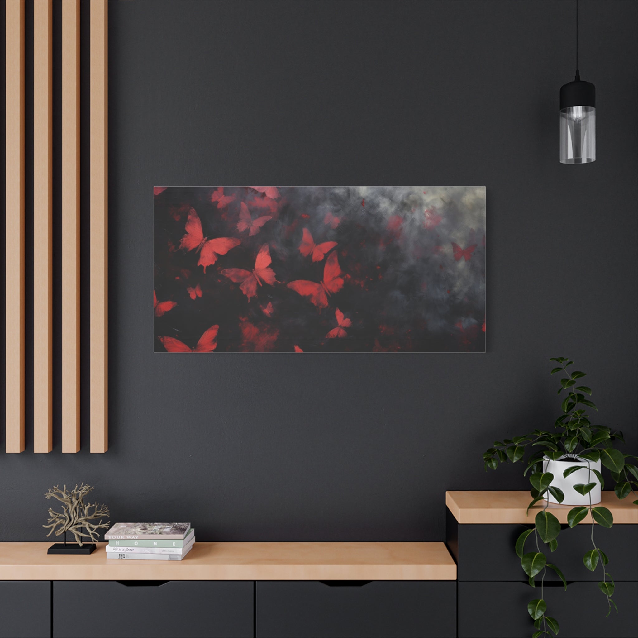 canvas-print-red-butterfly-brush-strokes-elegant-living-room-decor-housewarming-gift-canvas-wall-art-abstract-paintings