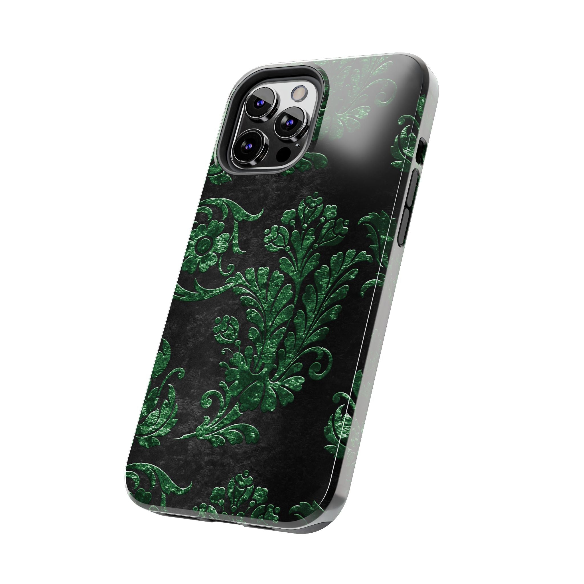 embossed-emerald-velvet-tough-iphone-case-protective-iphone-cover-heavy-duty-iphone-case-rugged-phone-case-durable-smartphone