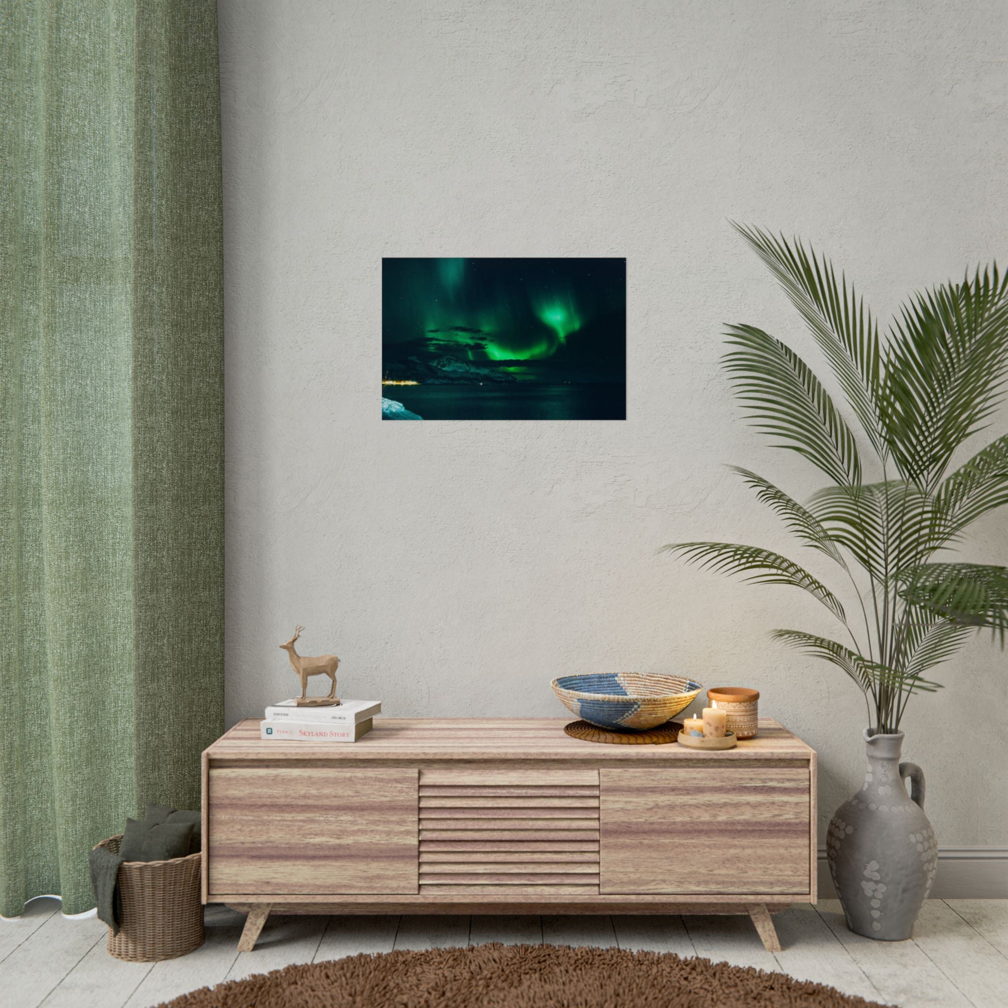 panoramic-aurora-borealis-poster-print-fine-wall-art-large-poster-colorful-northern-lights-wall-decor