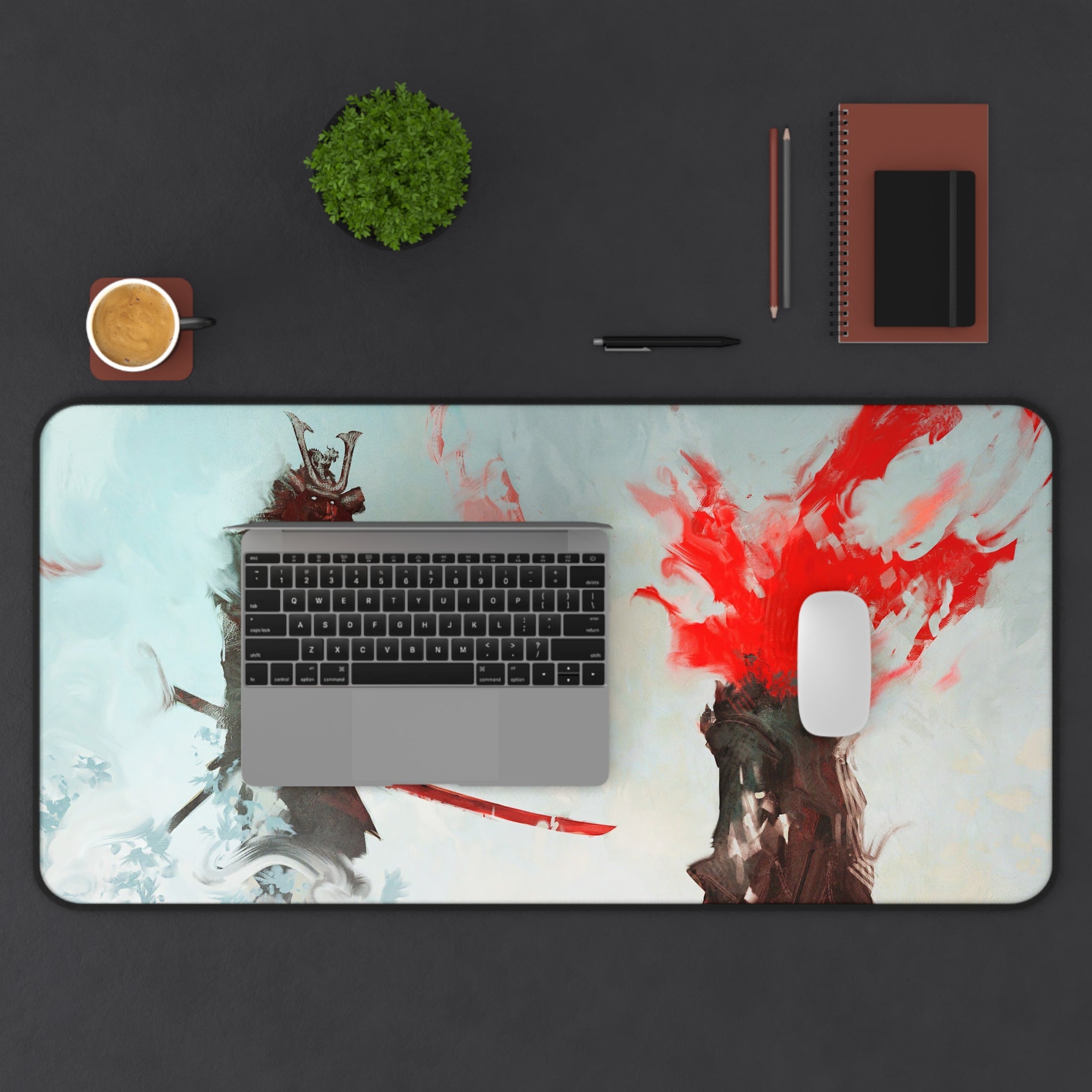 fantasy-samurai-warrior-with-oni-mask-mouse-pad-japanese-katana-samurai-warrior-with-armor-desk-mat-japanese-anime-samurai-de