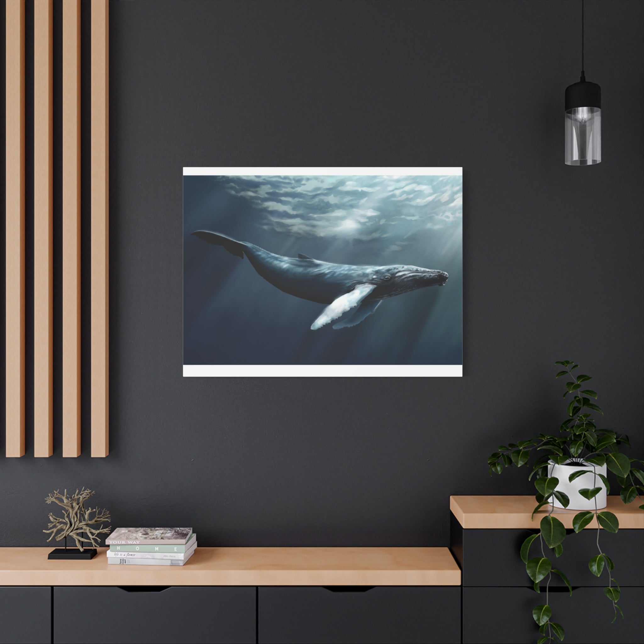 canvas-art-humpback-whale-wall-decor-matte-stretched-print-underwater-ocean-painting-nautical-home-decor-sea-life-artwork-wha