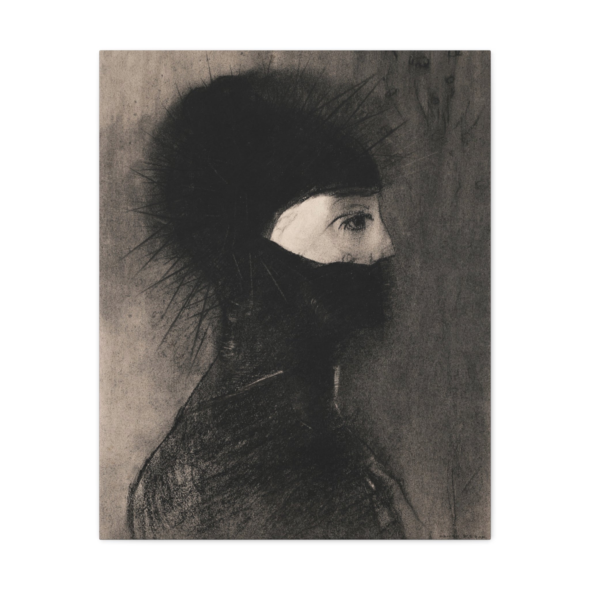 canvas-wall-art-armor-by-odilon-redon-vintage-woman-illustration-post-impressionism-art-wall-decor-matte-canvas-stretched