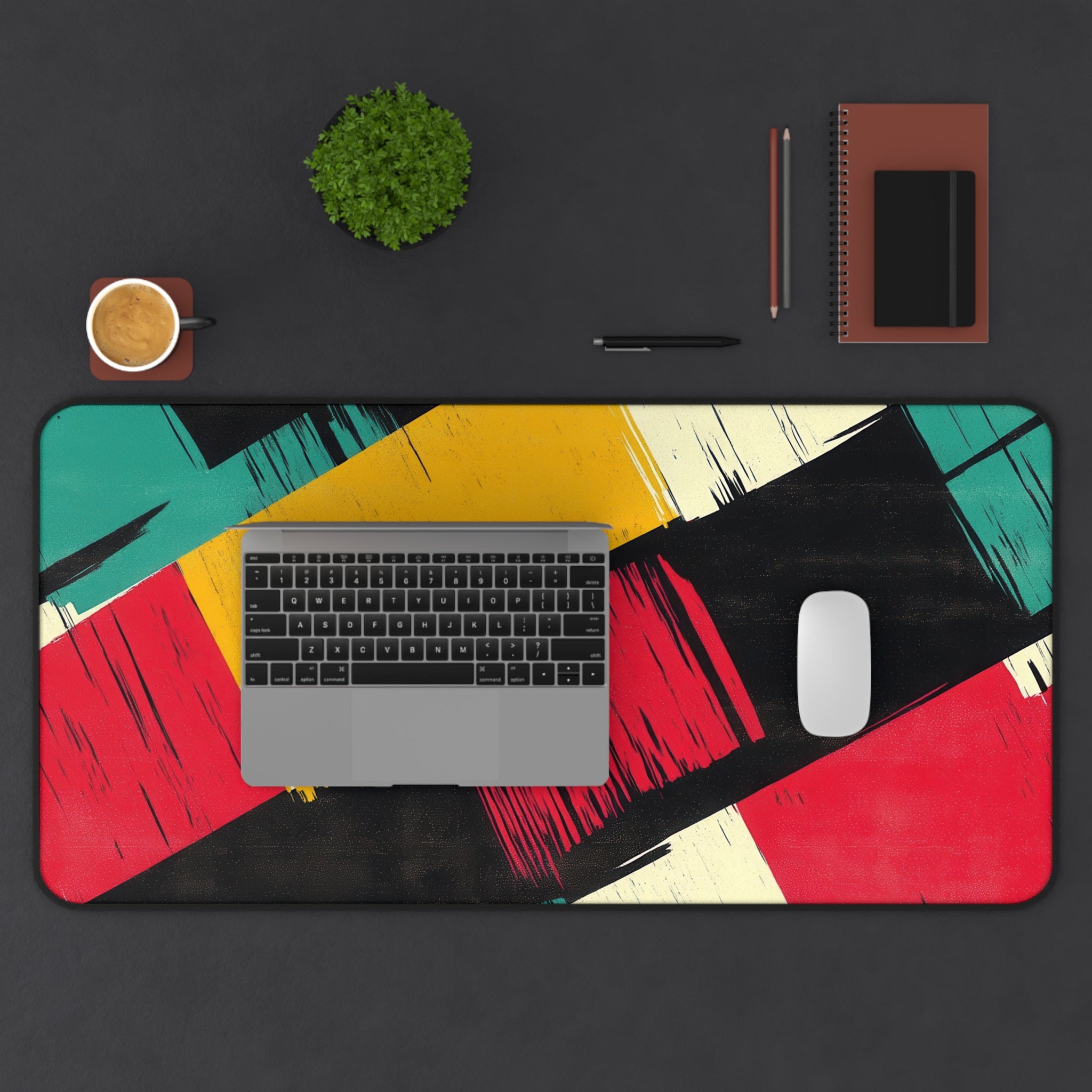 retro-vintage-vibrant-multicolor-desk-pad-abstract-mouse-pad-colorful-desk-mat-abstract-artisan-desk-mat-bright-mousepad